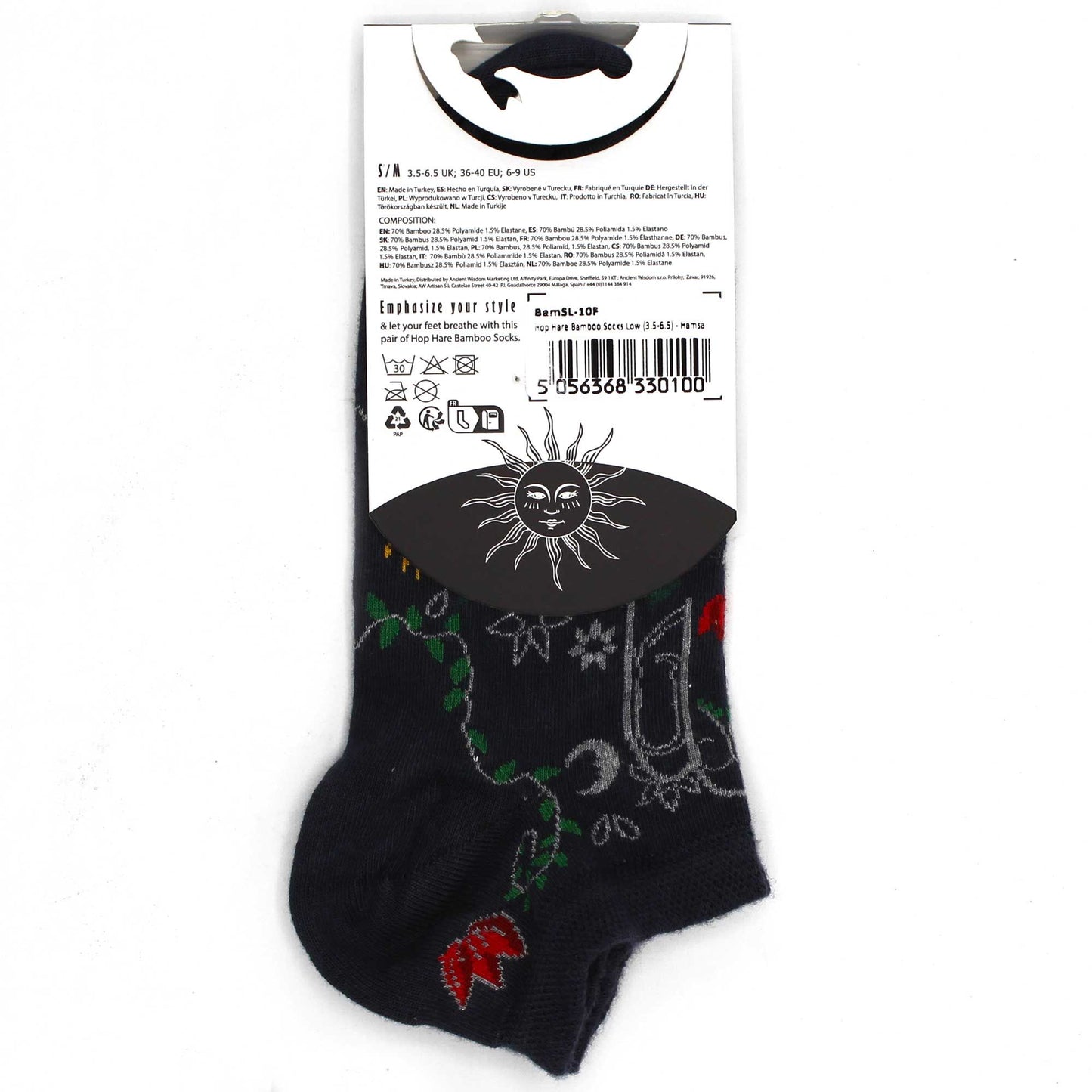 Sm Hop Hare Bambus Socken Niedrig 36-40 Hamsa