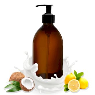 Kokosnuss Und Zitrone Lotion 300ml Weißes Etikett