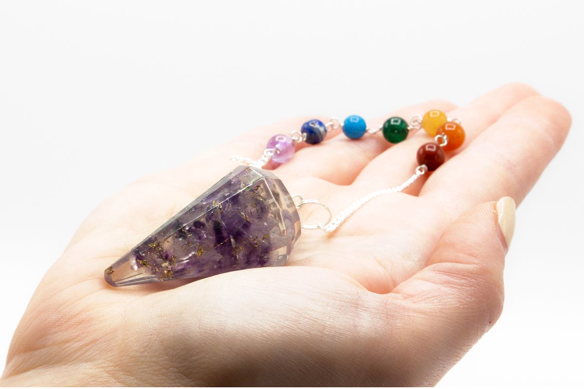 Orgonit Power Chakra Pendel Amethyst