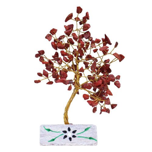 Roter Jaspis Edelsteinbaum - 160 Steine