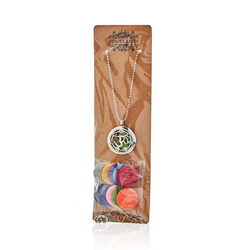 Aromatherapie Schmuck Halskette Hamsa Chakra 30mm