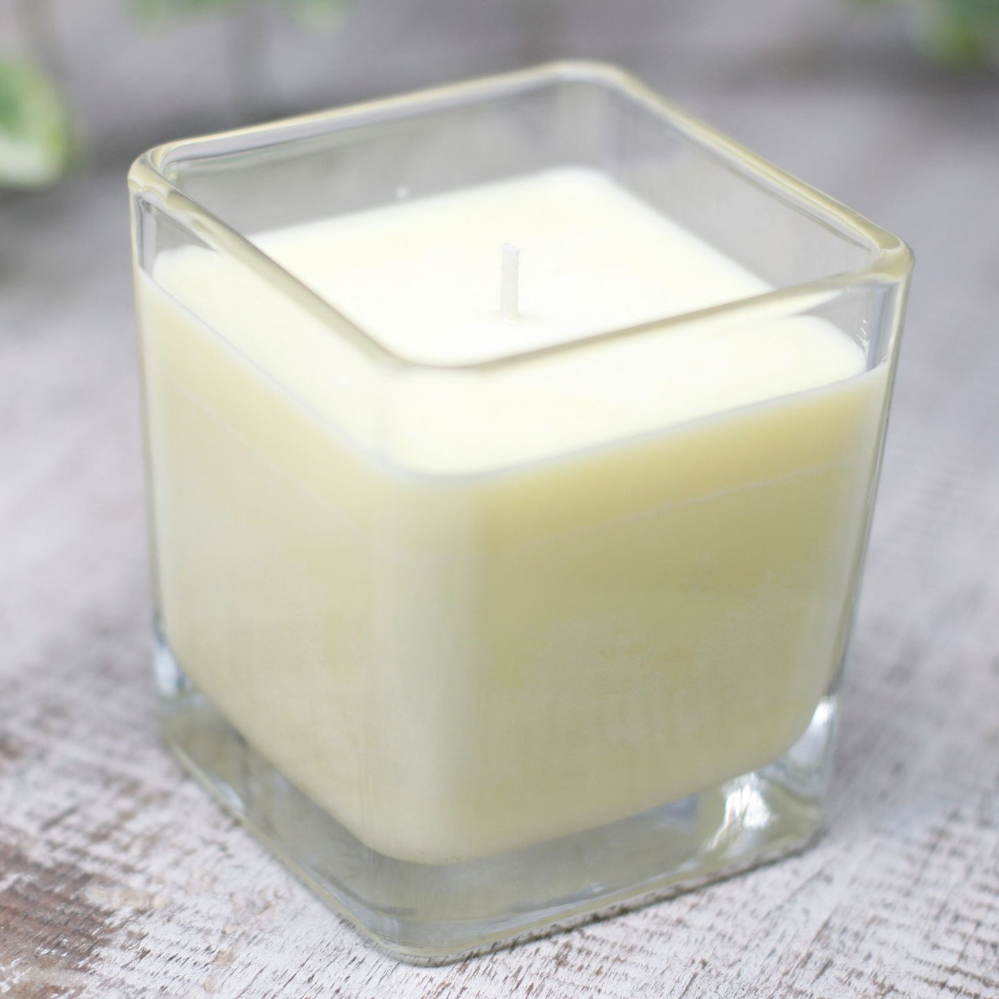 Weiße Etikett Sojawachs Glas Duftkerze Vanille Shortbread