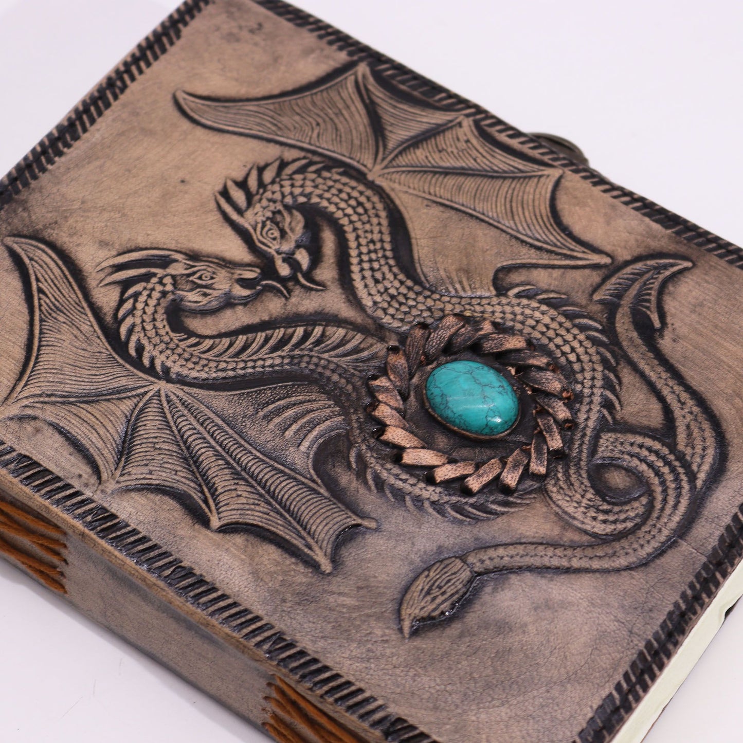 Zwei Drachen Esoterisches Notizbuch Rot Braun 200 Seiten Stichkante 17,5x12,5x3cm