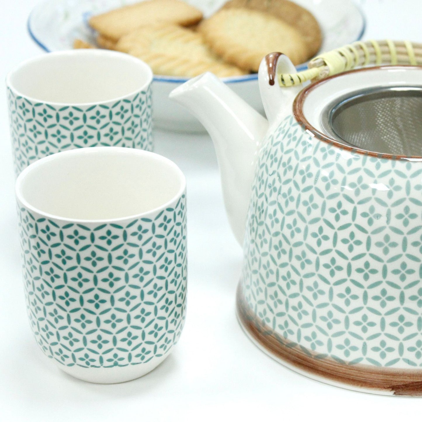 Kräuter Teekannen Set - Grünes Mosaik