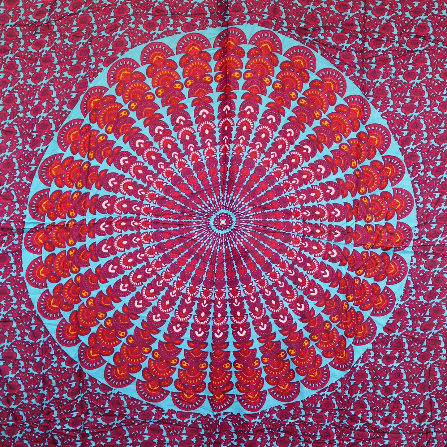 Türkis Lila Mandala Sarong