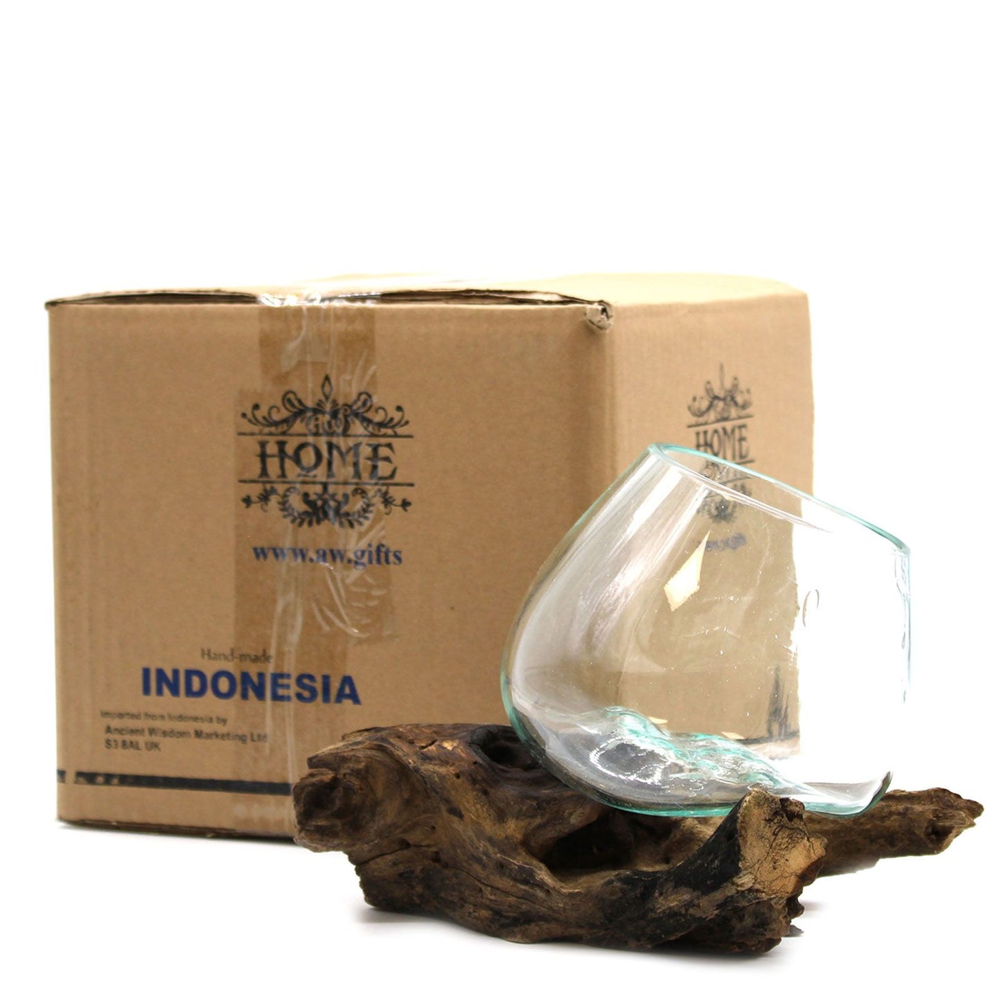 Geschmolzenes Glas Auf Holz - Mittelschale