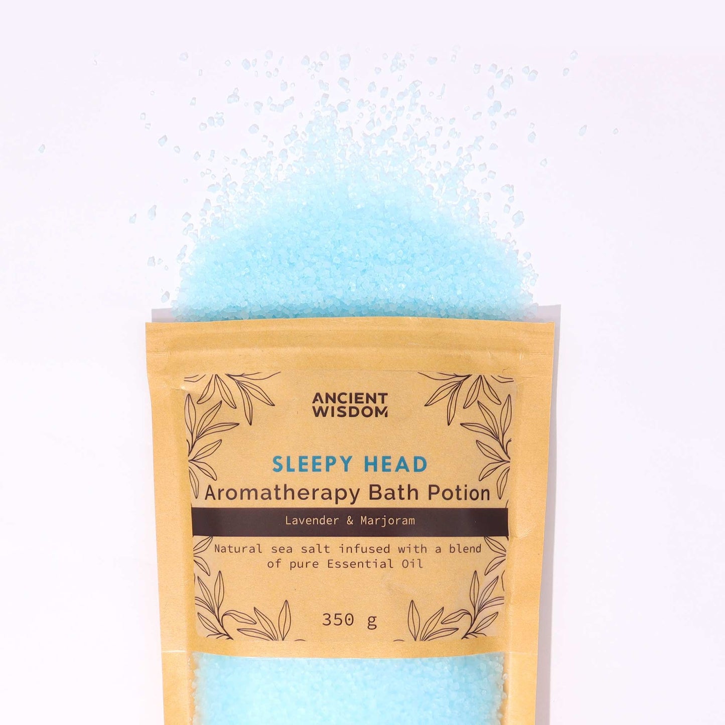 Aromatherapie Badekur in Kraftbeutel 350g Schlafkopf