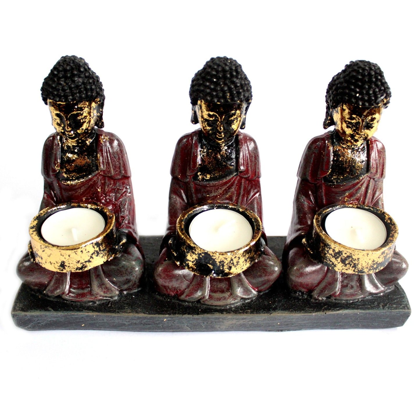 Antiker Buddha Drei Anhänger Kerzenhalter