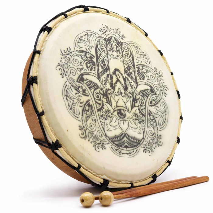 Hamsa Schamanentrommel Mit Zwei Stöcken 30cm