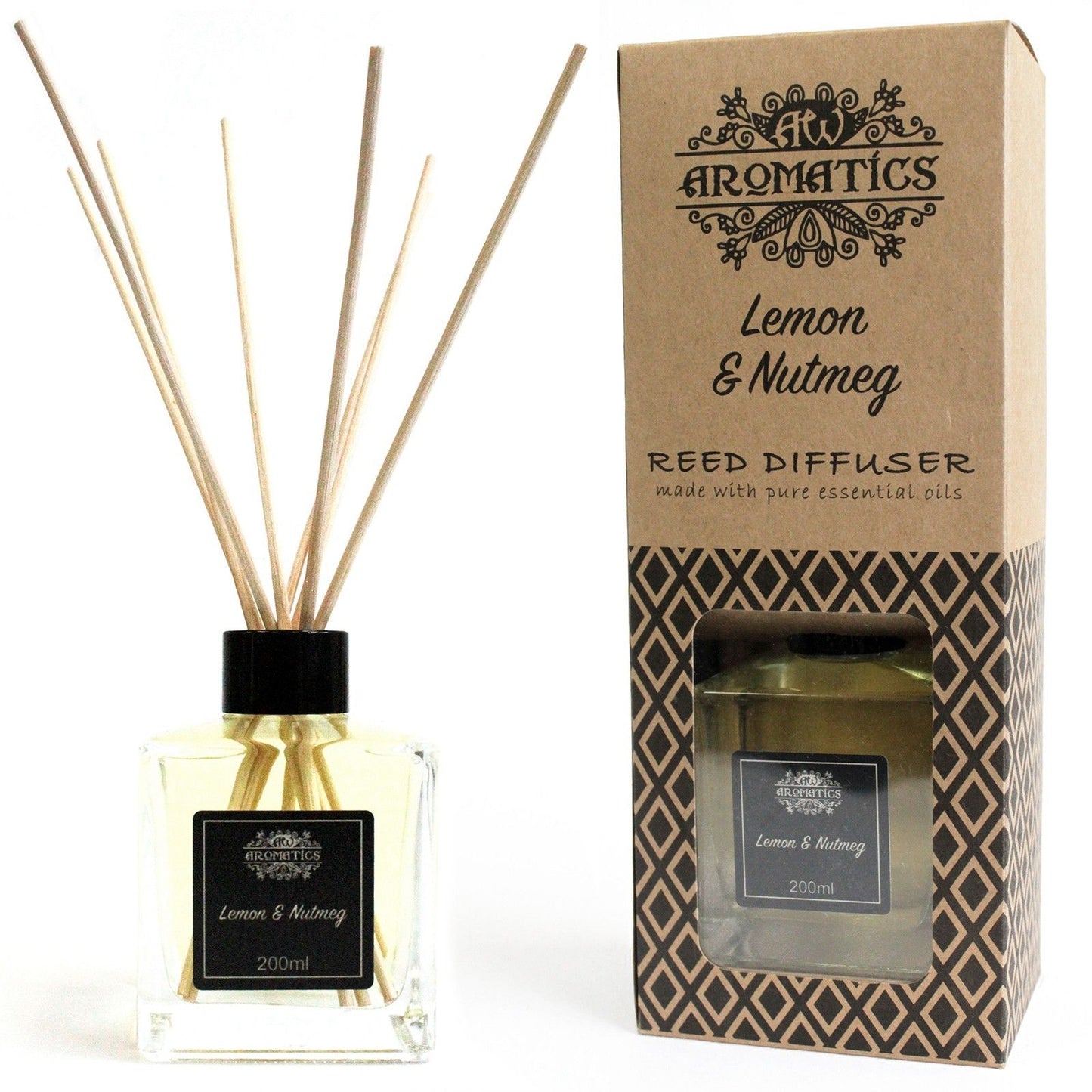 200ml Zitronen- und Muskatnuss Ätherisches Öl Raumduft Diffuser