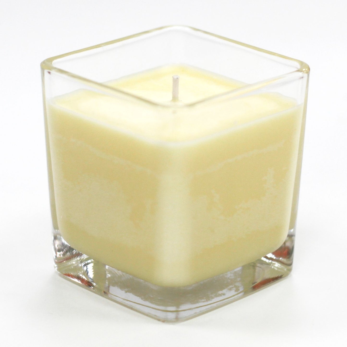 Weiße Etikett Sojawachs Glas Duftkerze Vanille Shortbread