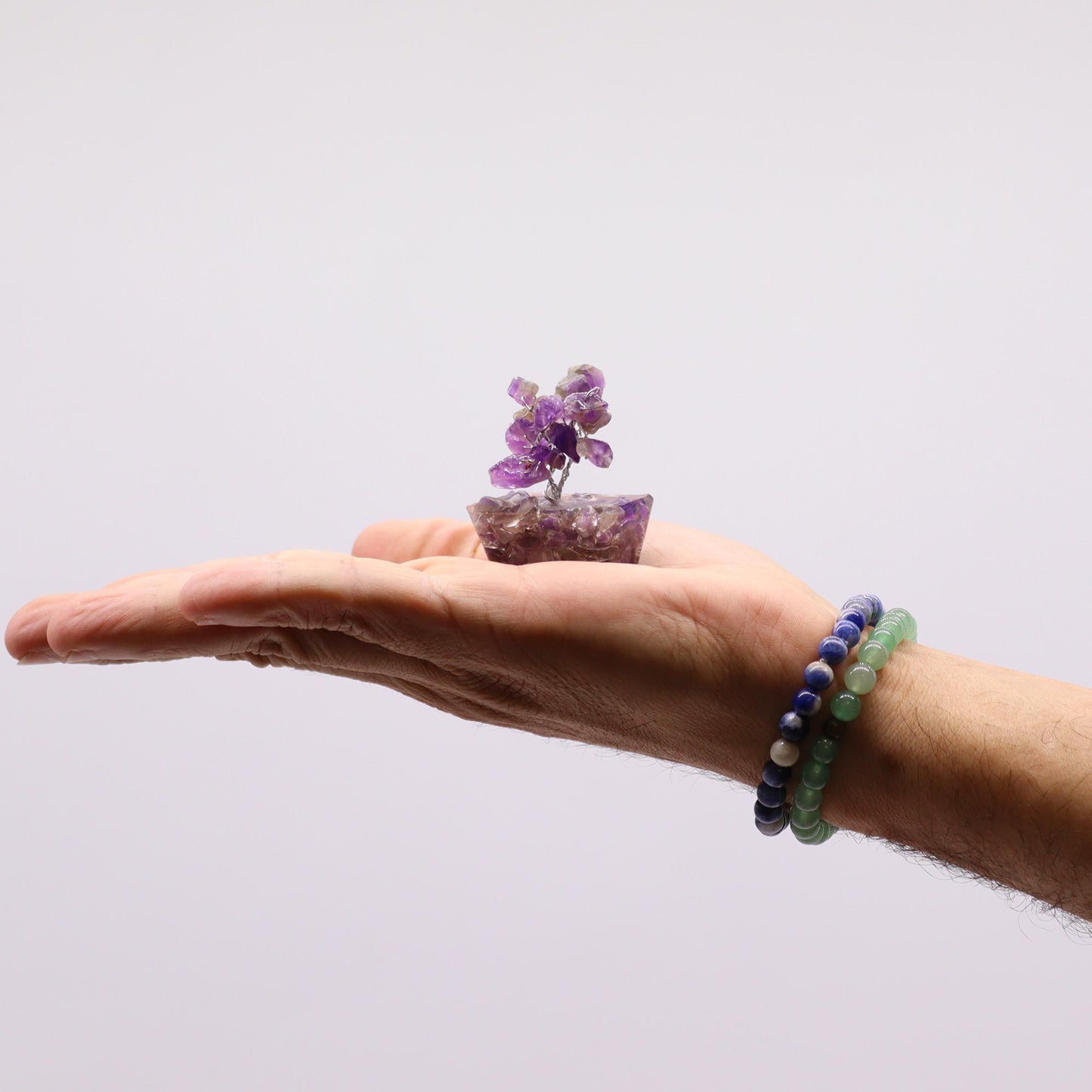Mini Edelsteinbäume Auf Orgonite Basis - Amethyst Mit 15 Steinen
