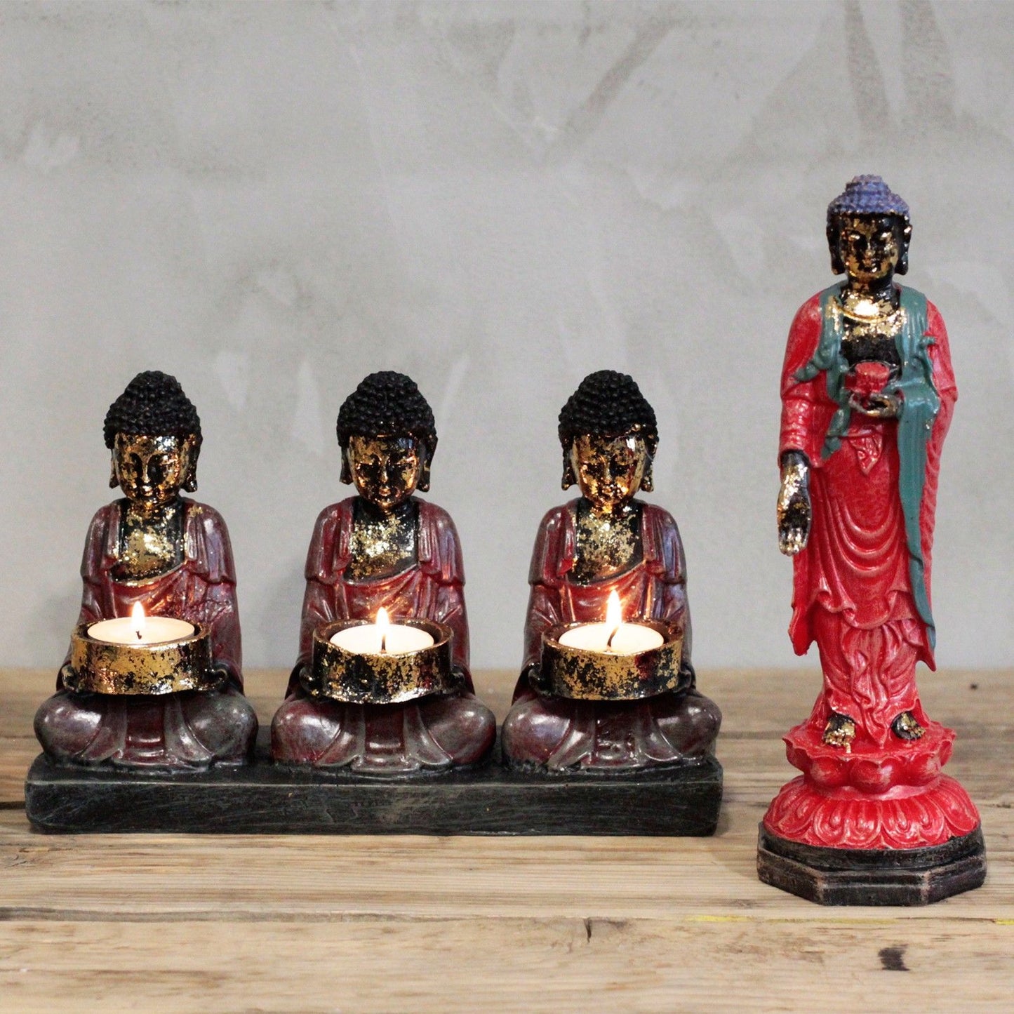 Antiker Buddha Stehend Dekoration Für Zuhause Yoga Und Meditation