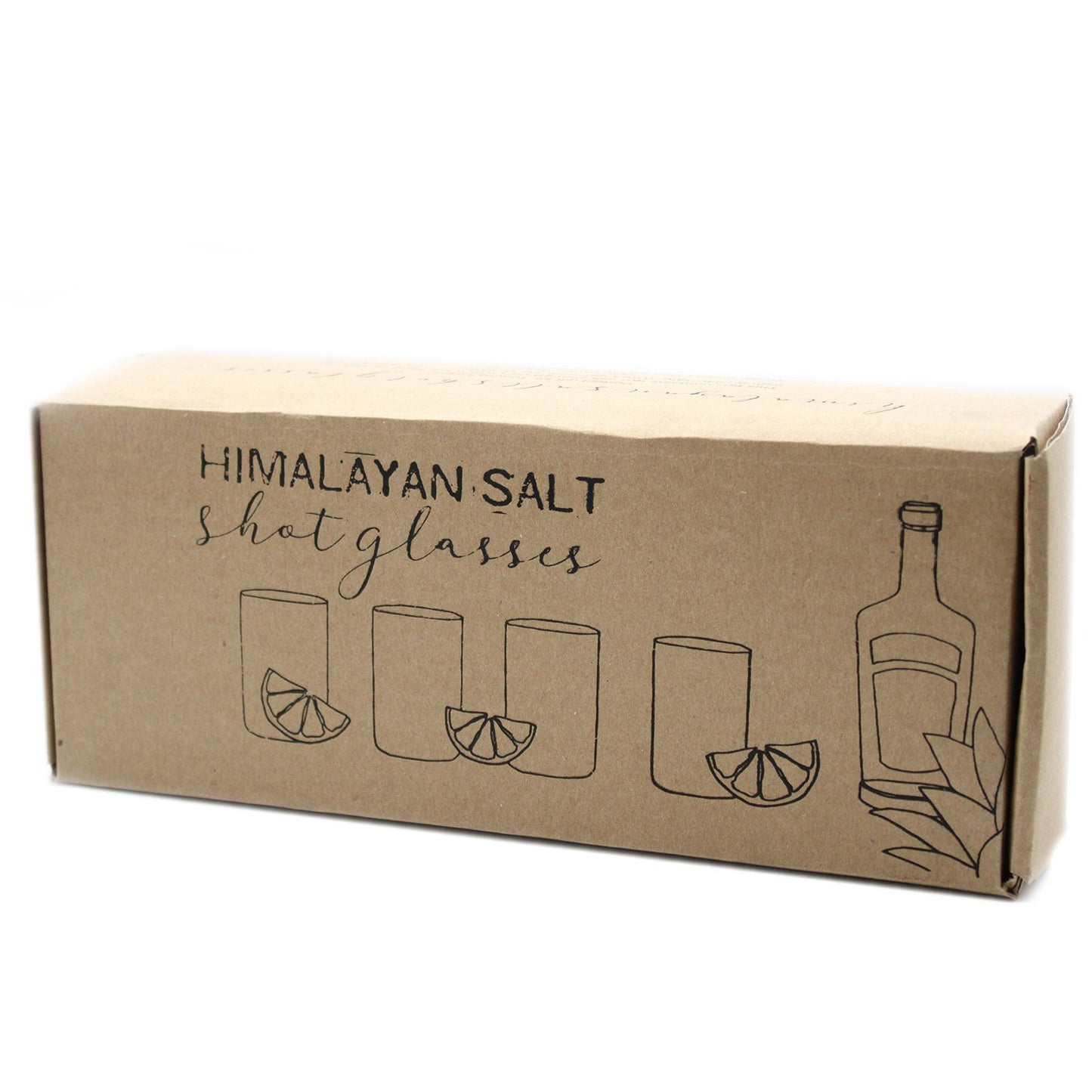 Set Mit 4 Himalaya Salz Schnapsgläsern Und Holz Servierständer