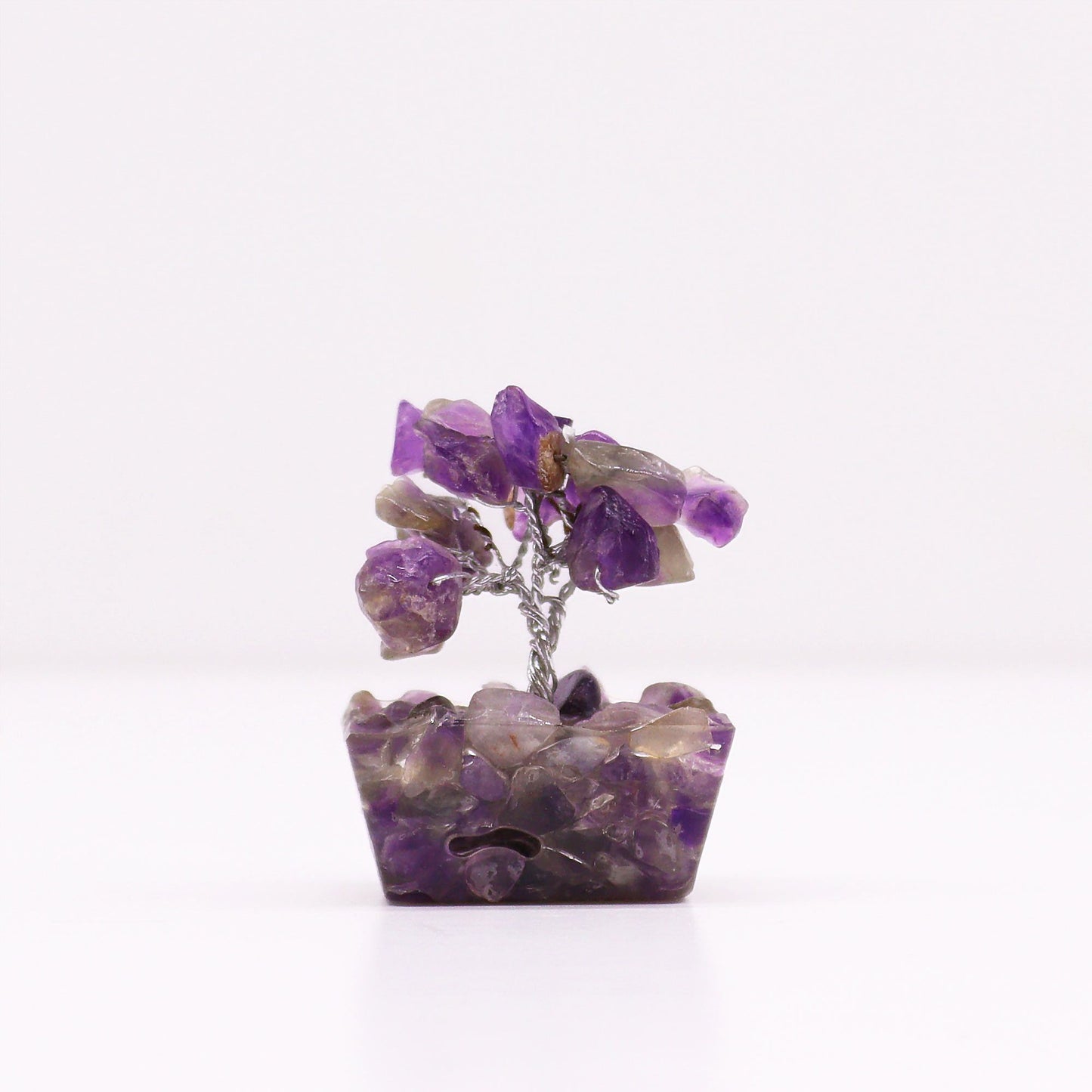 Mini Edelsteinbäume Auf Orgonite Basis - Amethyst Mit 15 Steinen