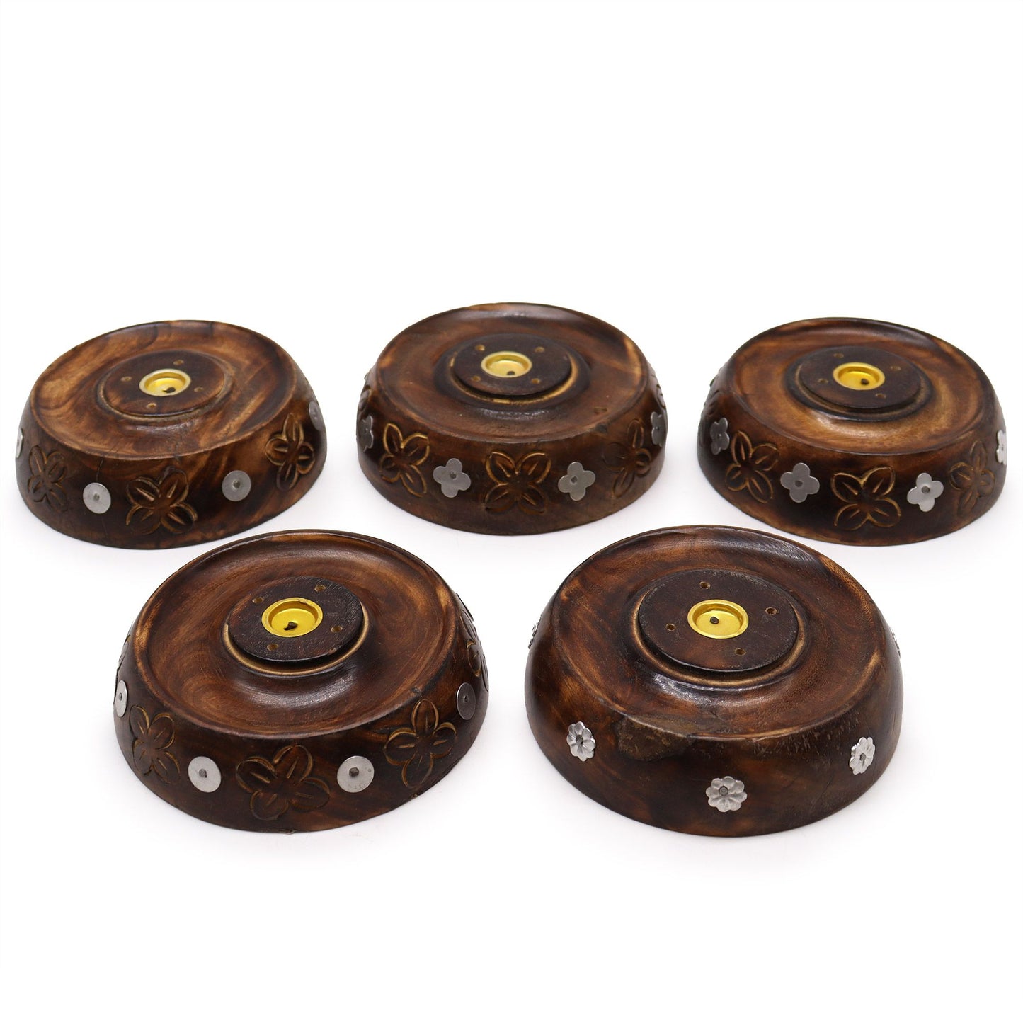 Kegel Und Stock Räucherstäbchen Halter Verschiedene Designs Aus Mango Holz