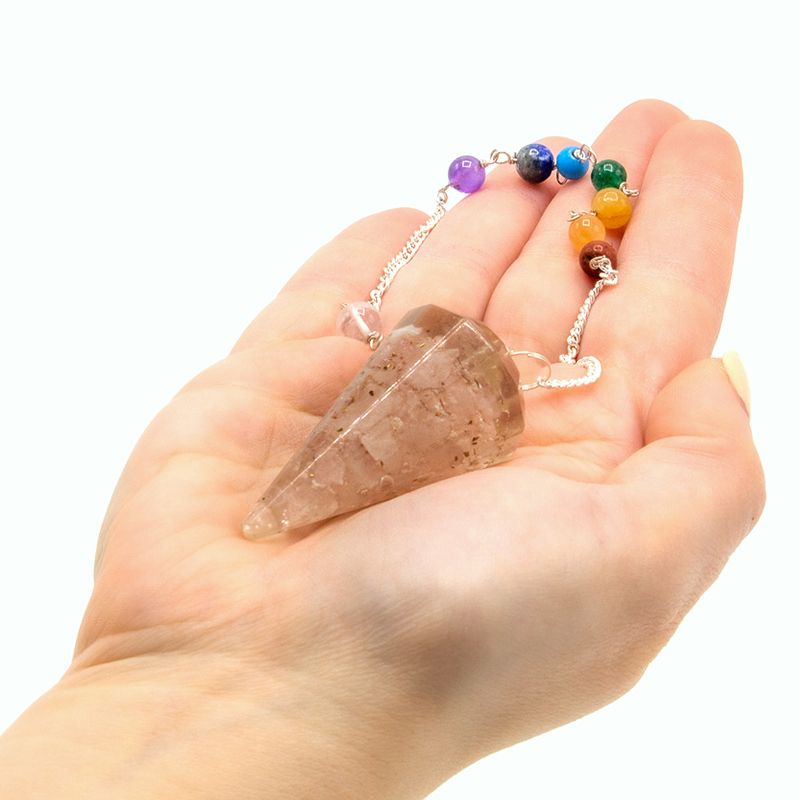 Orgonit Power Chakra Pendel - Rosenquarz