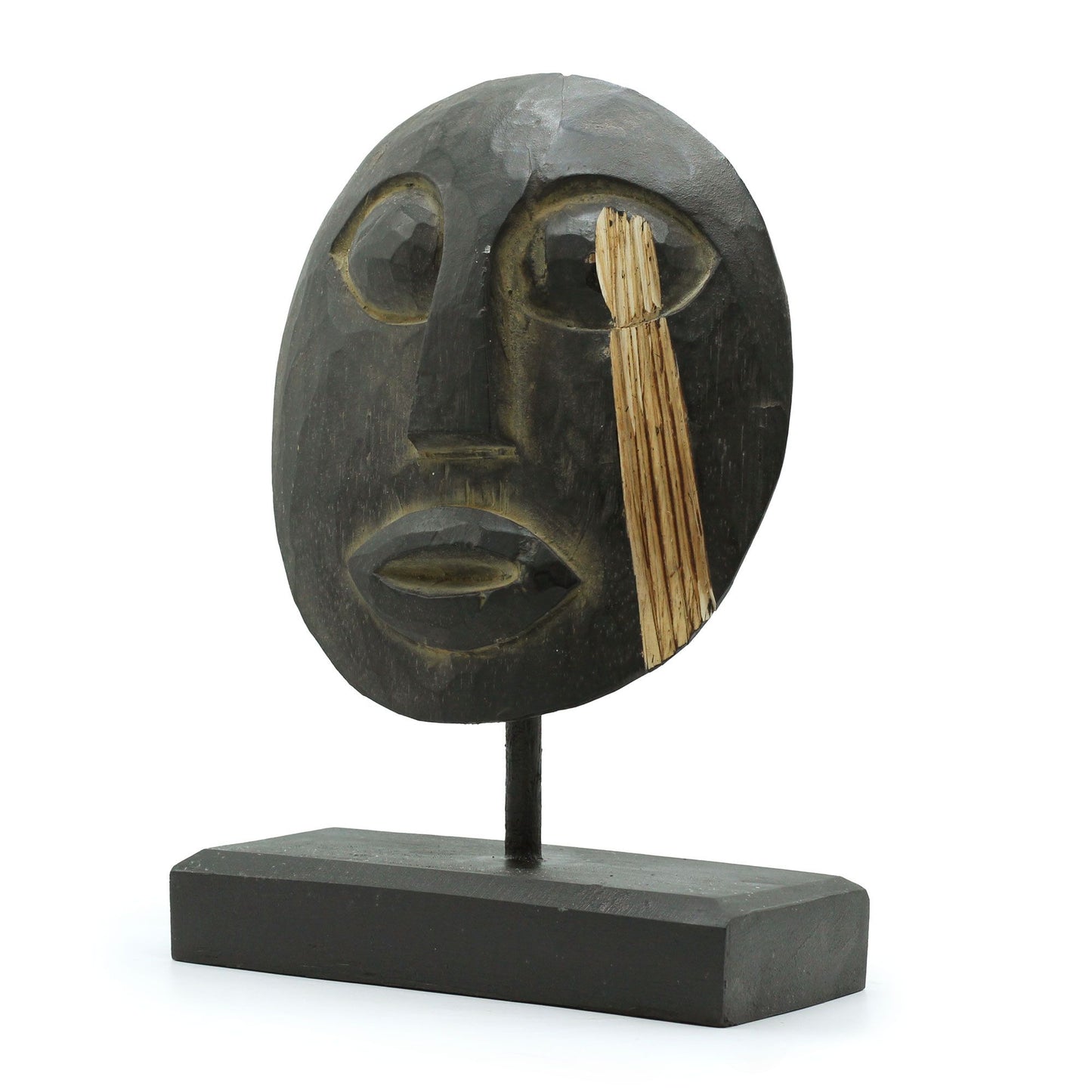 Timor Stammes Dekorative Maske Schwarz 27x20cm
