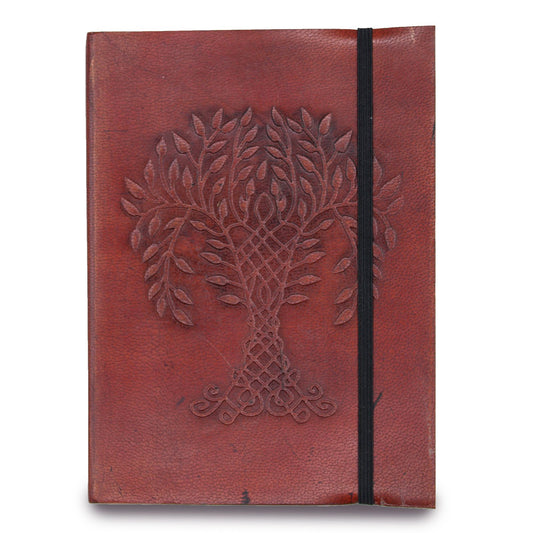 Mittleres Notizbuch Mit Riemen – Baum Des Lebens
