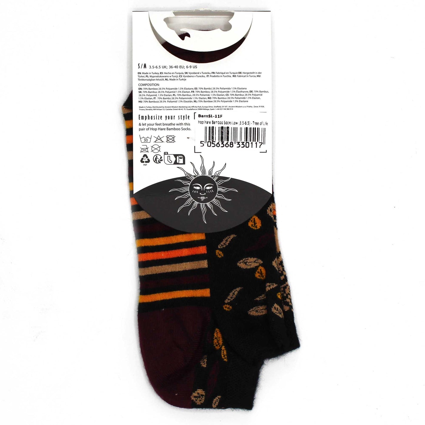 Sm Hop Hare Bambus Socken Niedrig (36-40) - Baum Des Lebens