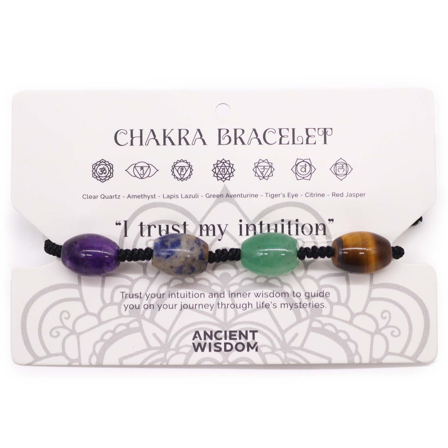 Chakra Schnurarmbänder Mit Perlen Aus Klarem Quarz Amethyst Lapislazuli Grüner Aventurin Tigerauge Citrin Und Roter Jaspis