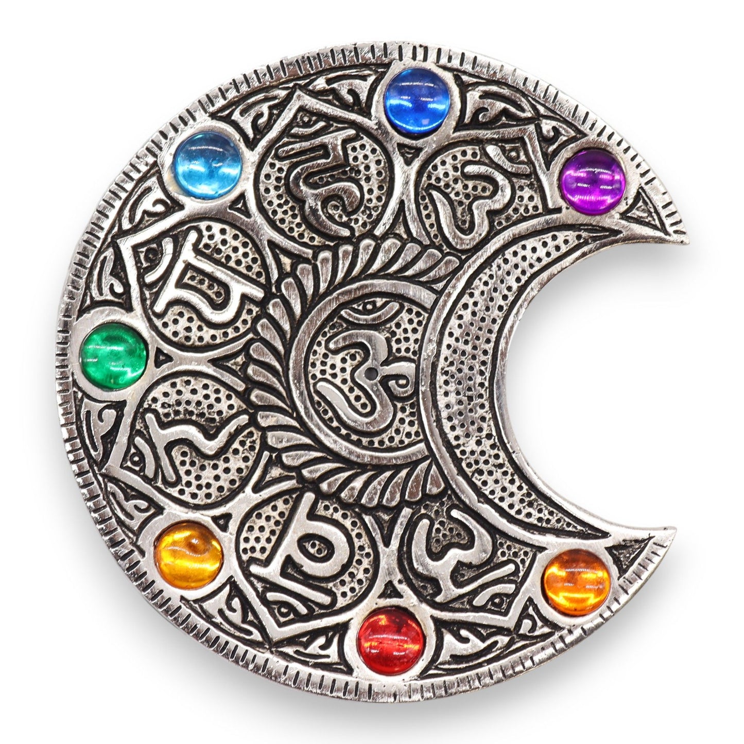 Siebener Chakra Mond Räucherstäbchen Halter 11.5cm