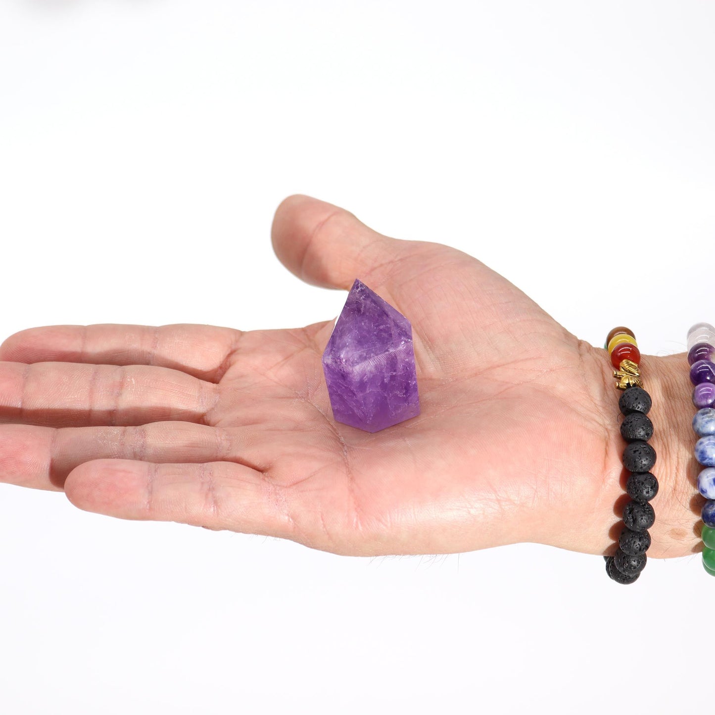 Kleine Reiche Farbige Amethystspitzen Ungefähr 4-5.5cm