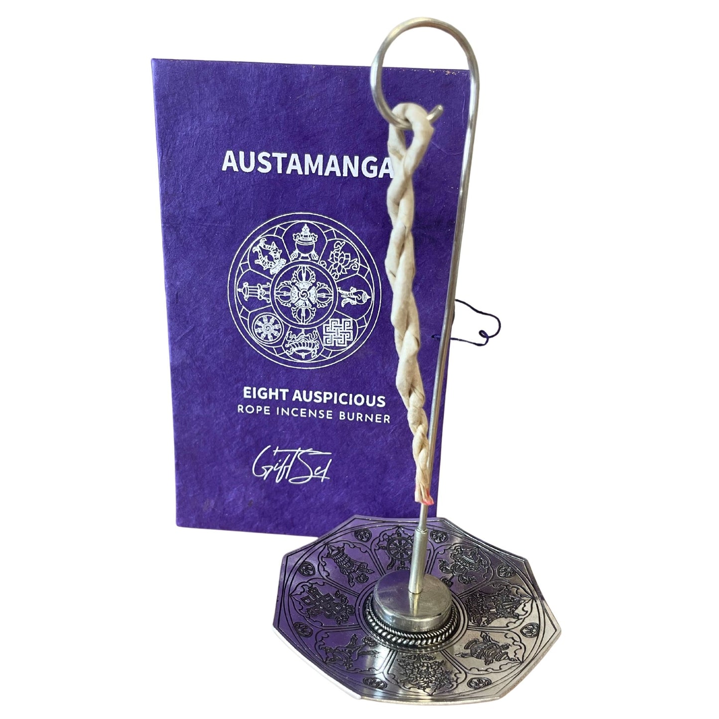 Seilrauch und Versilberter Halter Set - Astamangal