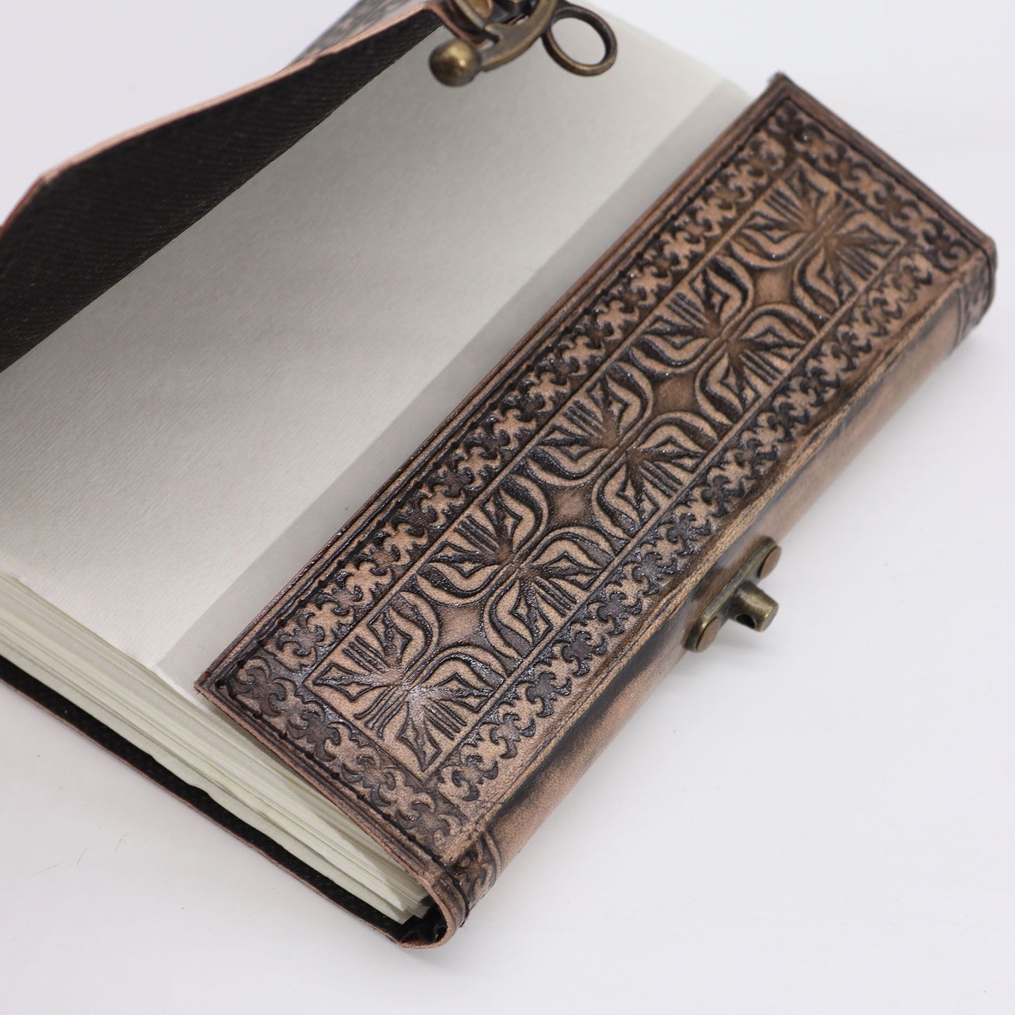 Lotus Mandala Esoterisches Notizbuch Antikes Grau 200 Seiten Stichkante 17.5x12.5x3cm