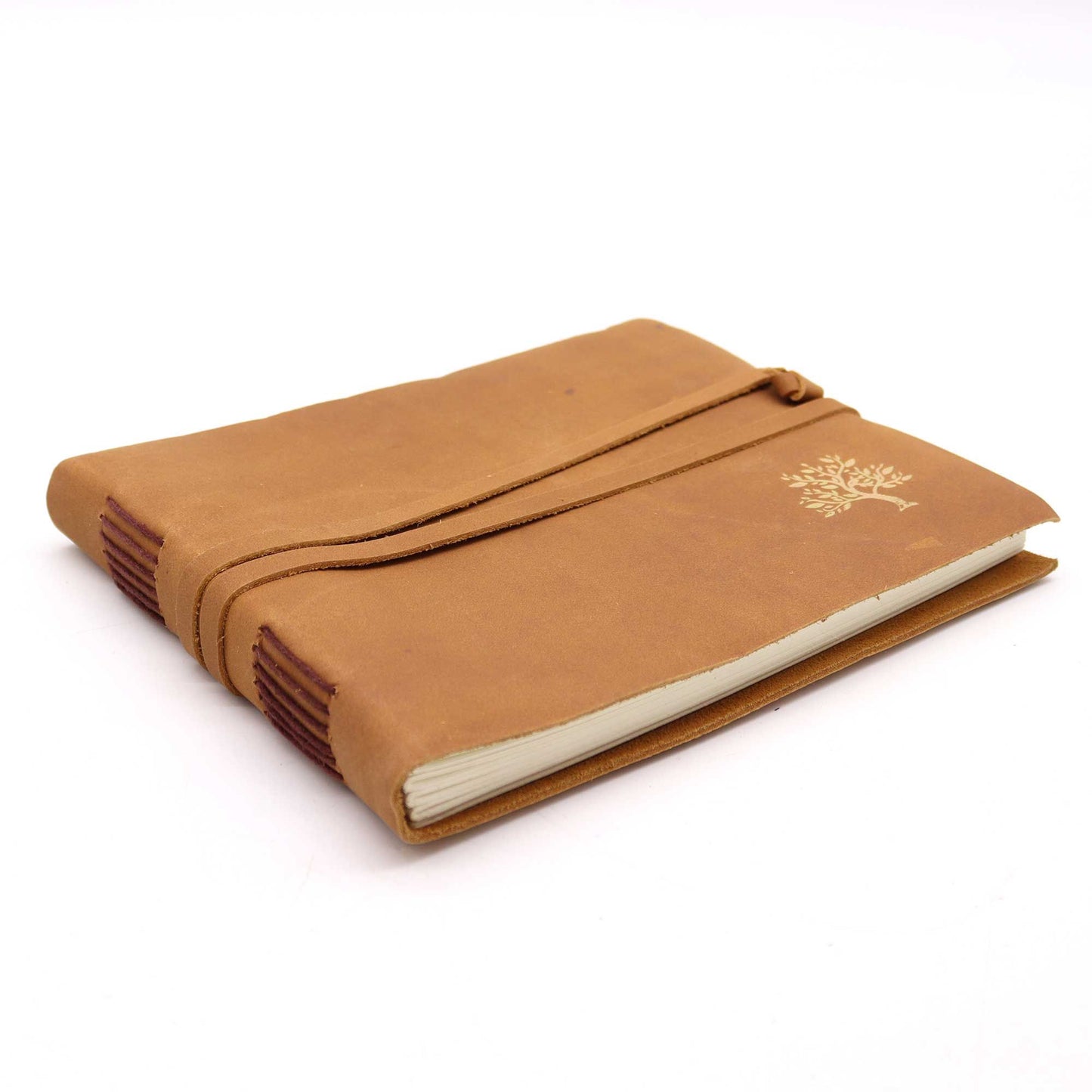 Leder Skizzenbuch Goldener Baum 144 Seiten 18x23cm