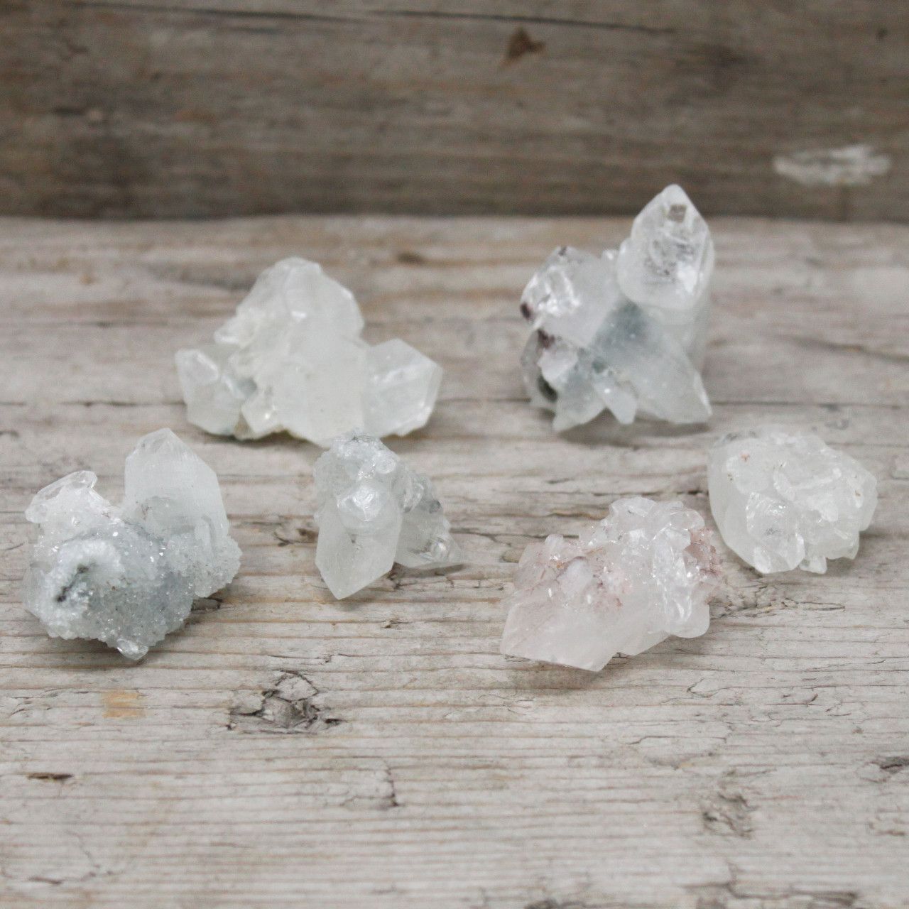 Weiße Apophyllit Cluster 20-30mm Seltene Mineralien Sammlerstücke