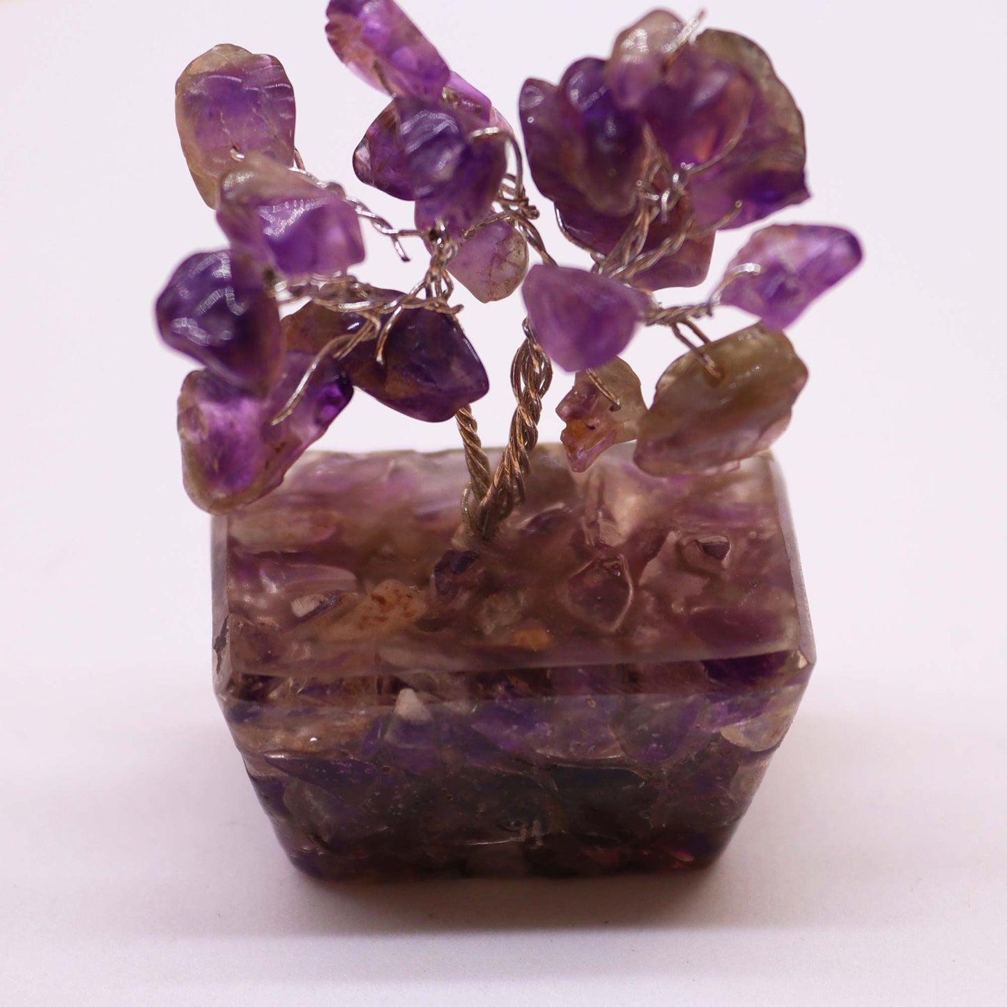 Mini Edelsteinbäume Auf Orgonite Basis - Amethyst Mit 15 Steinen