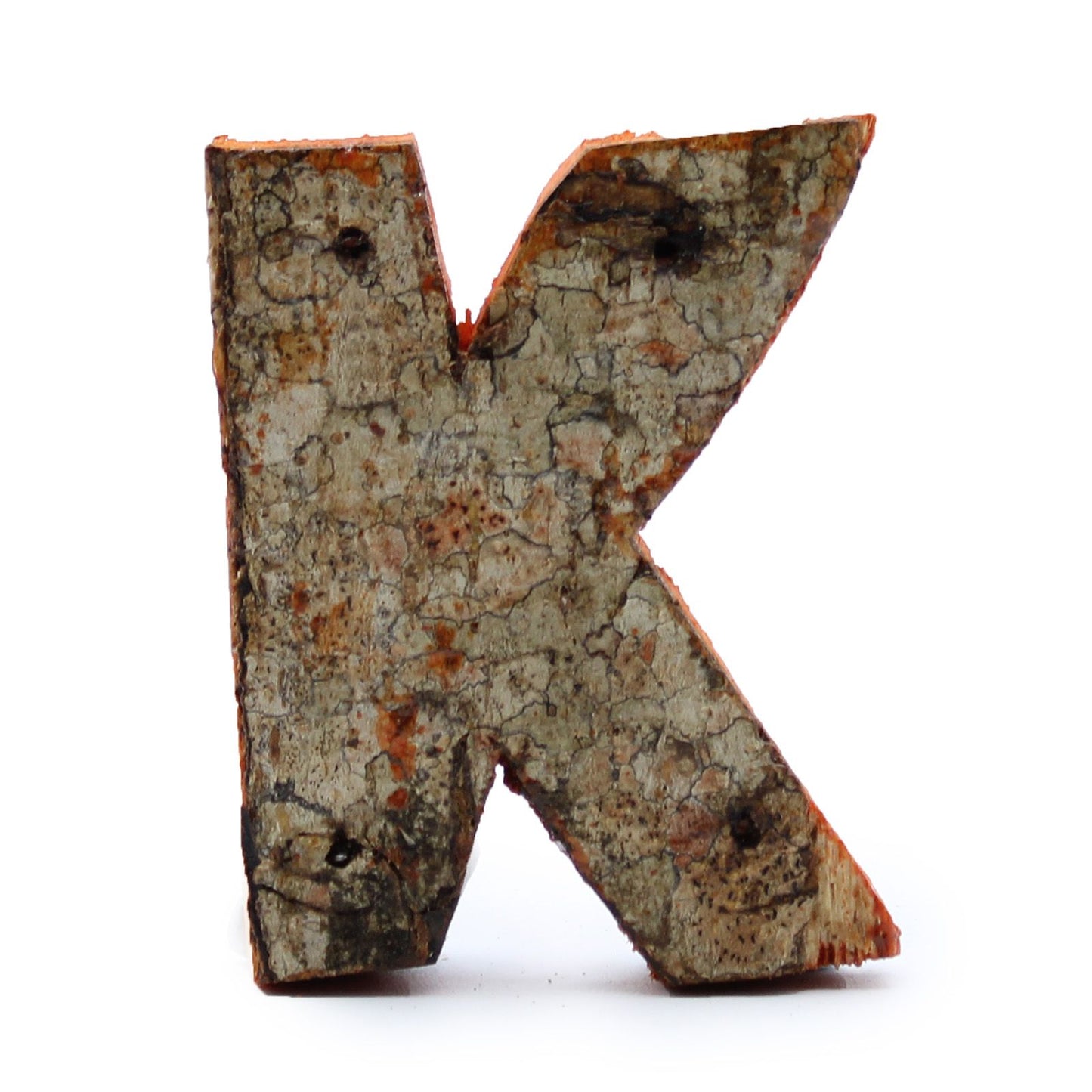 Rustikaler Rinde Buchstabe K 7cm