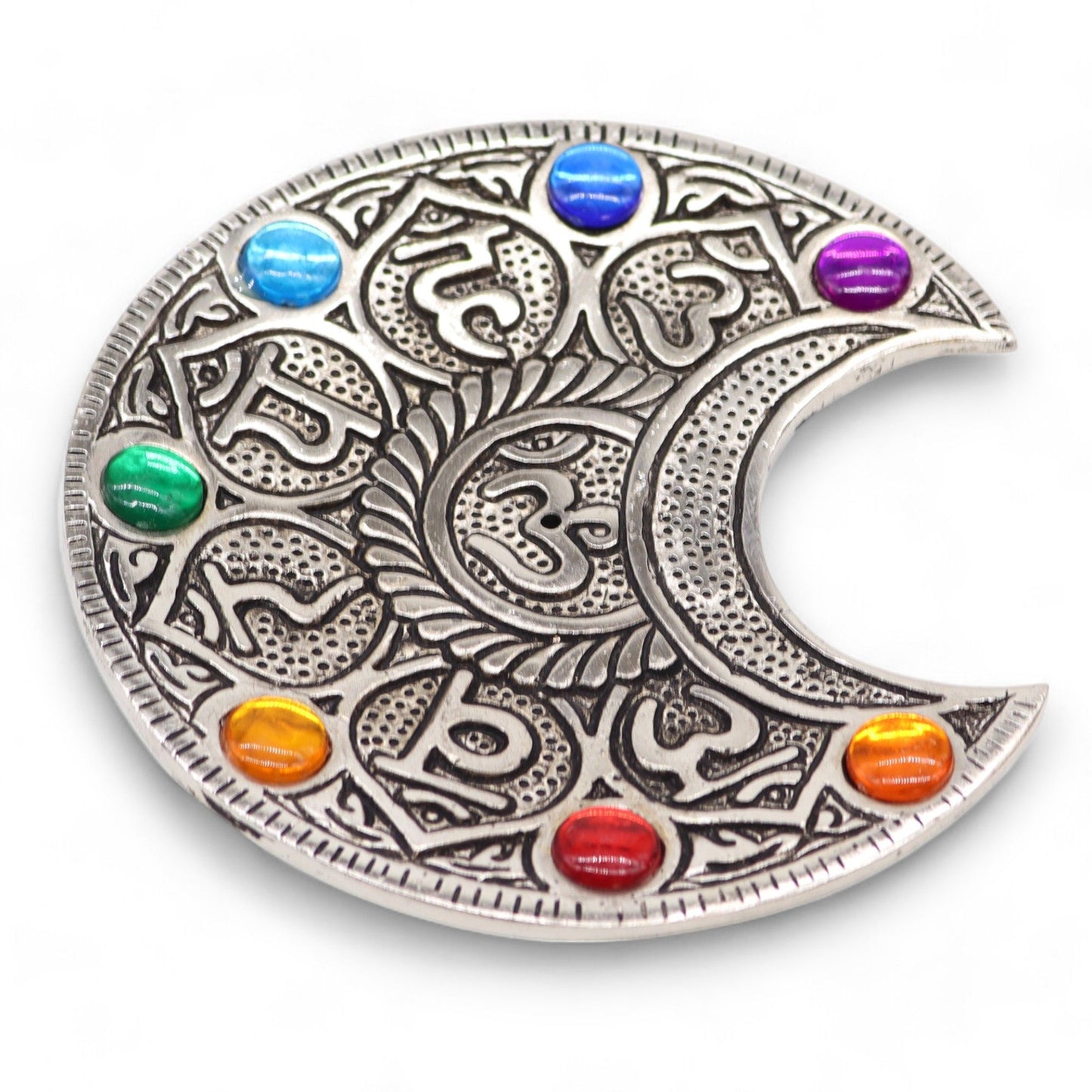 Siebener Chakra Mond Räucherstäbchen Halter 11.5cm