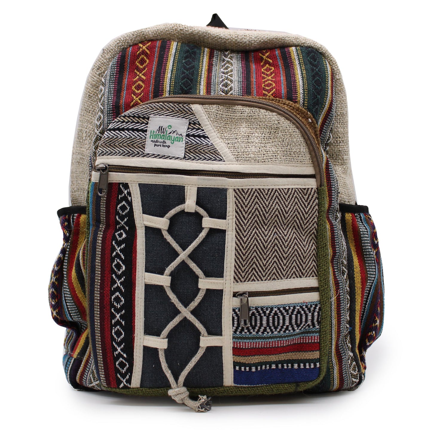 Großer Hanf Rucksack - Seil Und Taschen Stil