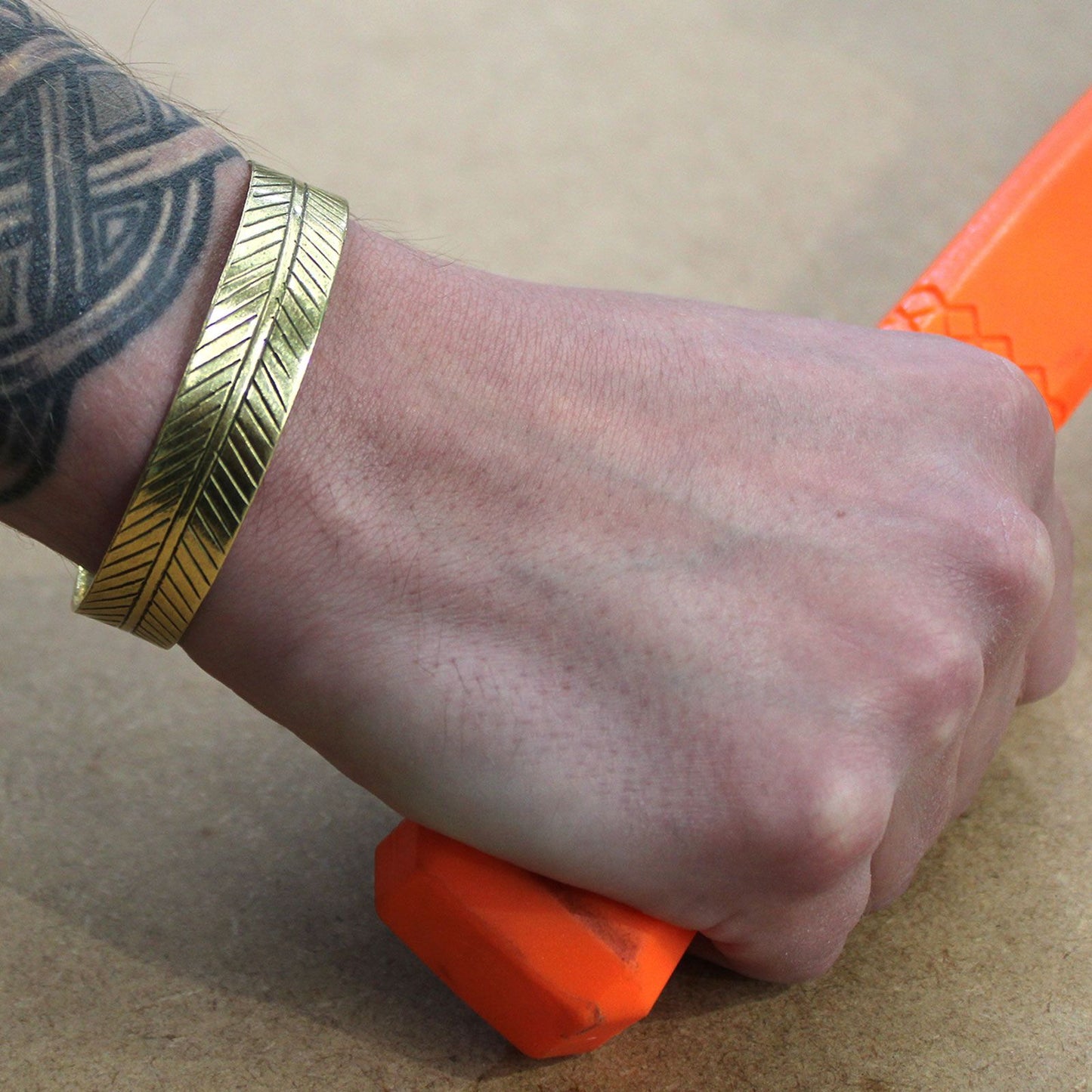 Kupfer Tibetanisches Armband - Schlankes Tribal Wirbel