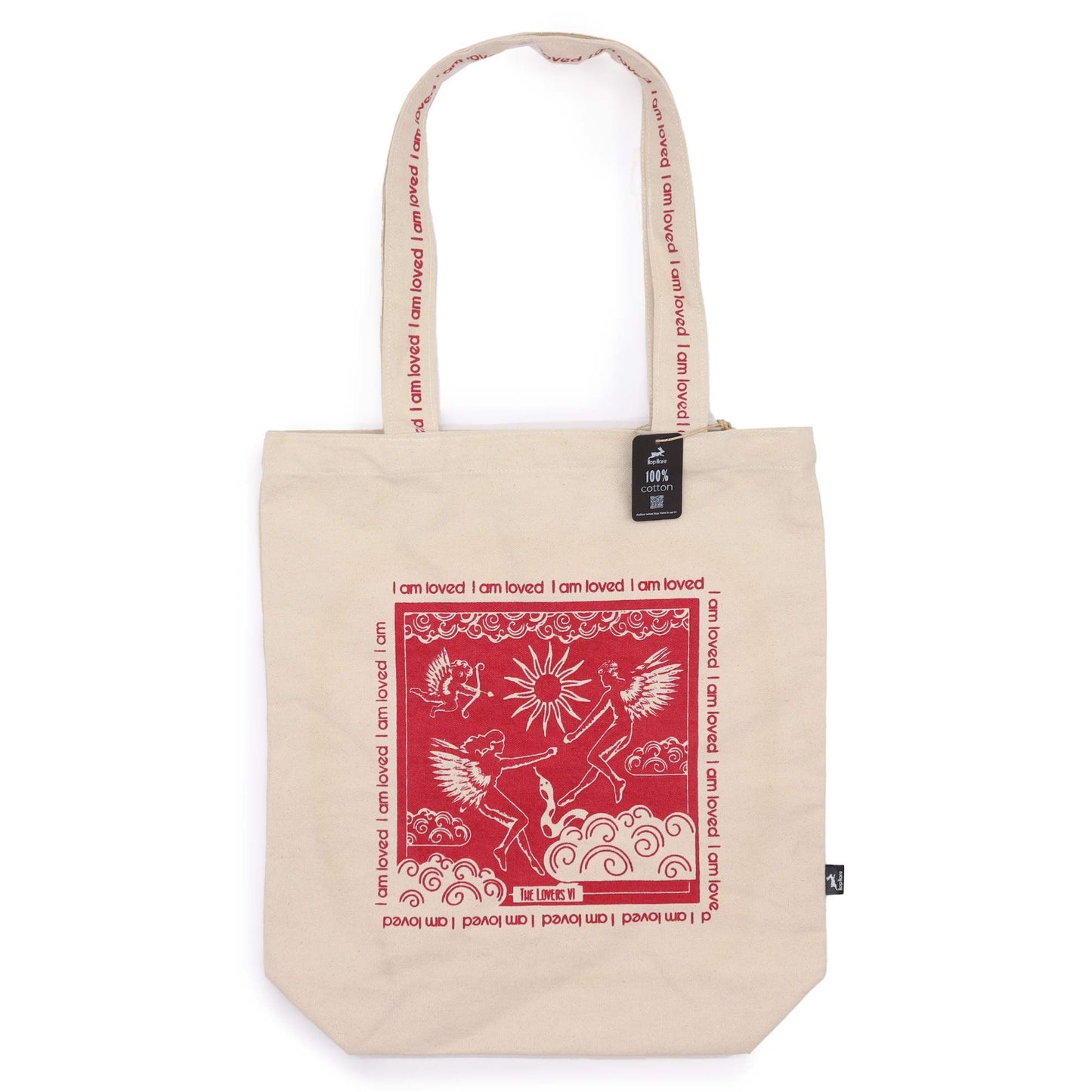Hop Hare Tragetasche - Ich Bin Geliebt - 10oz Baumwollcanvas