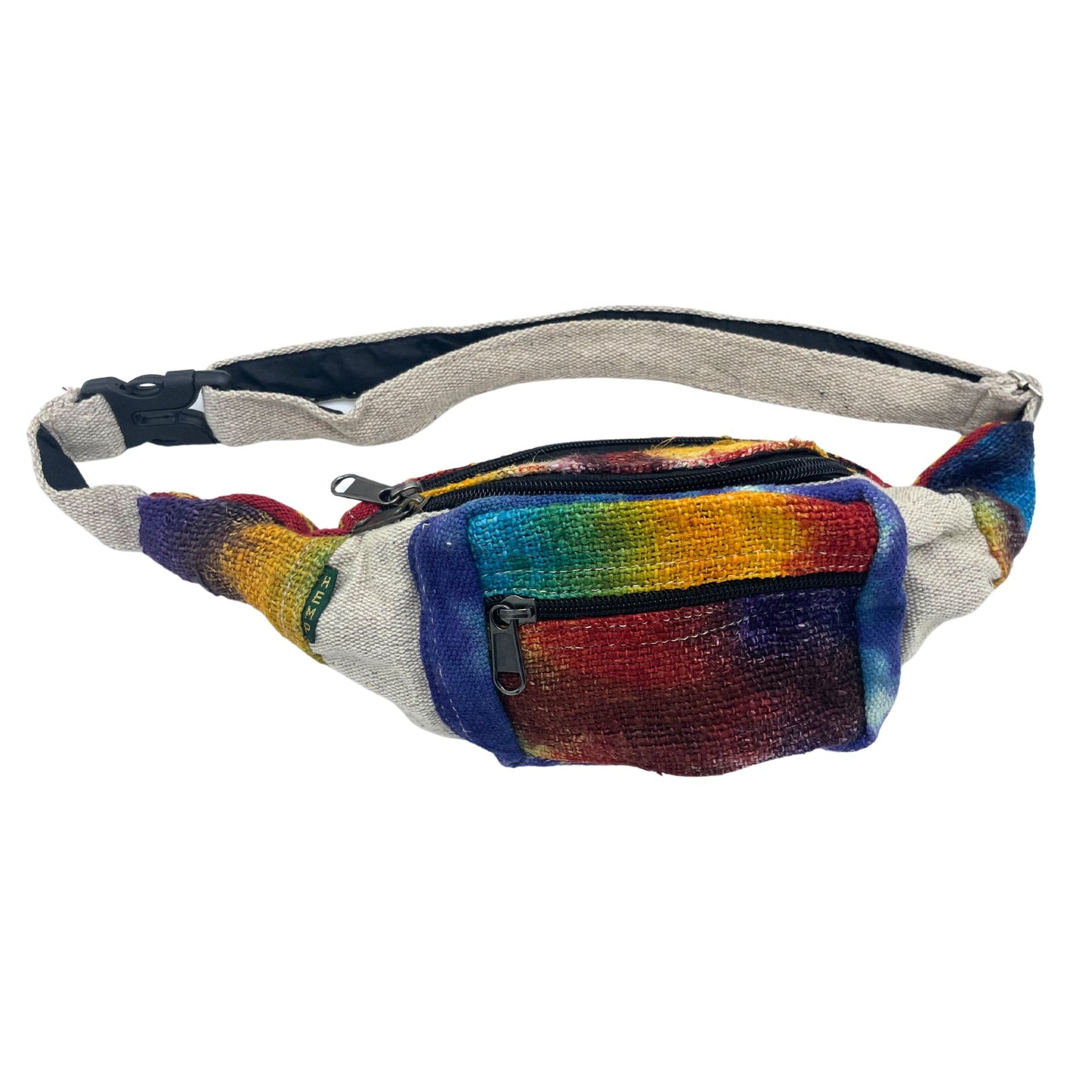 Tiedye Hanf Bauchtasche aus Kathmandu Nepal mit Cotton und Pure Hemp