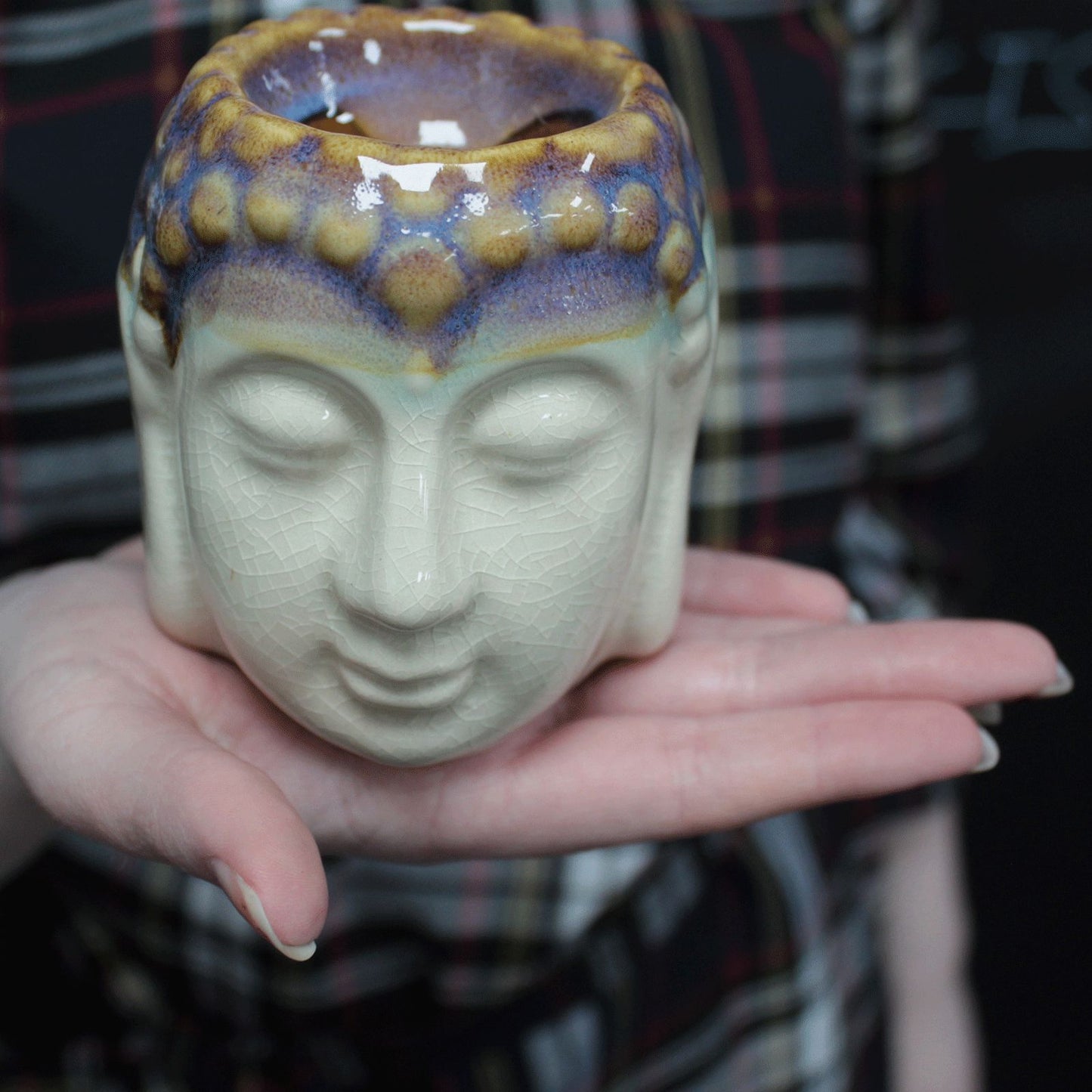 Buddha Öl Brenner Ivory und Mint
