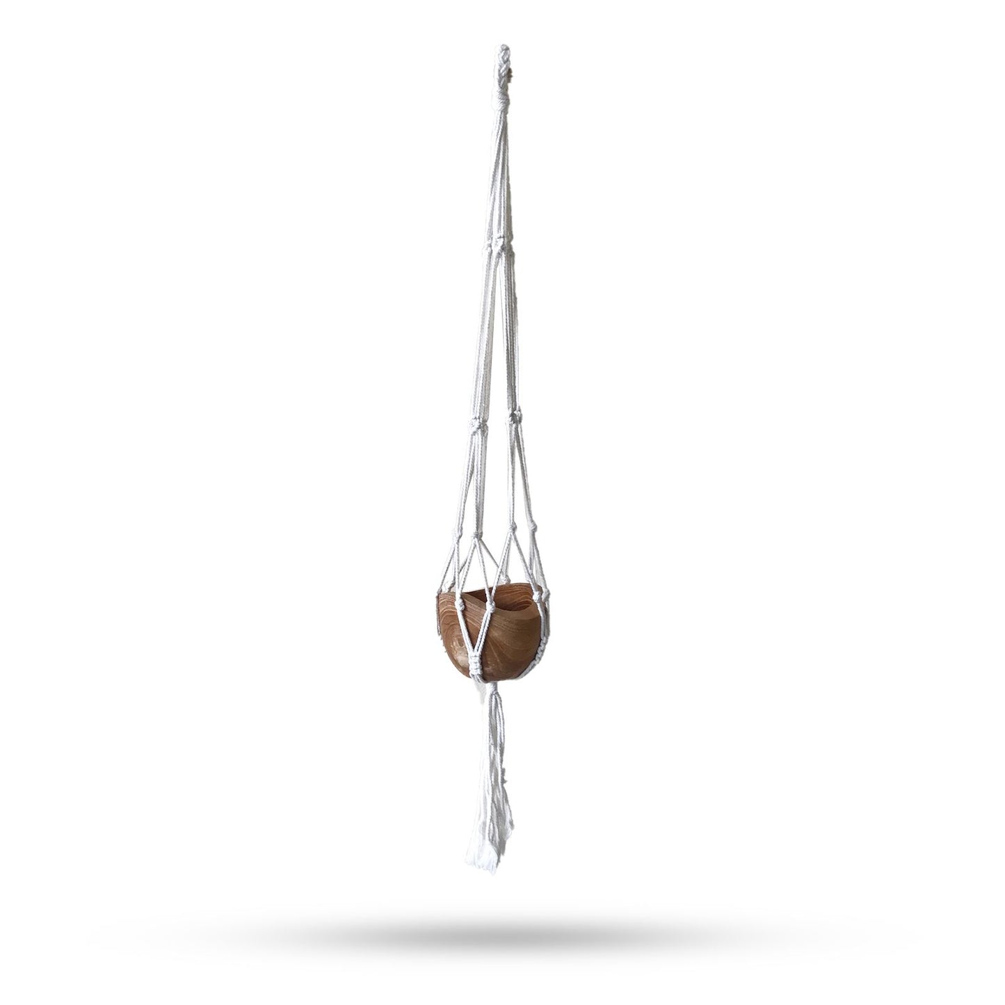 Makramee Blumentopf Halter Klassisch - Natürlicher Med Pot