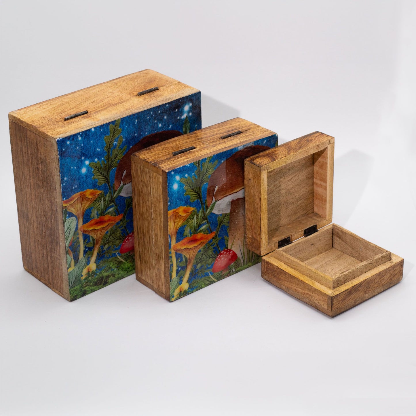 Med Square Box 13 5x13 5x6cm - Pilz Design Türkis