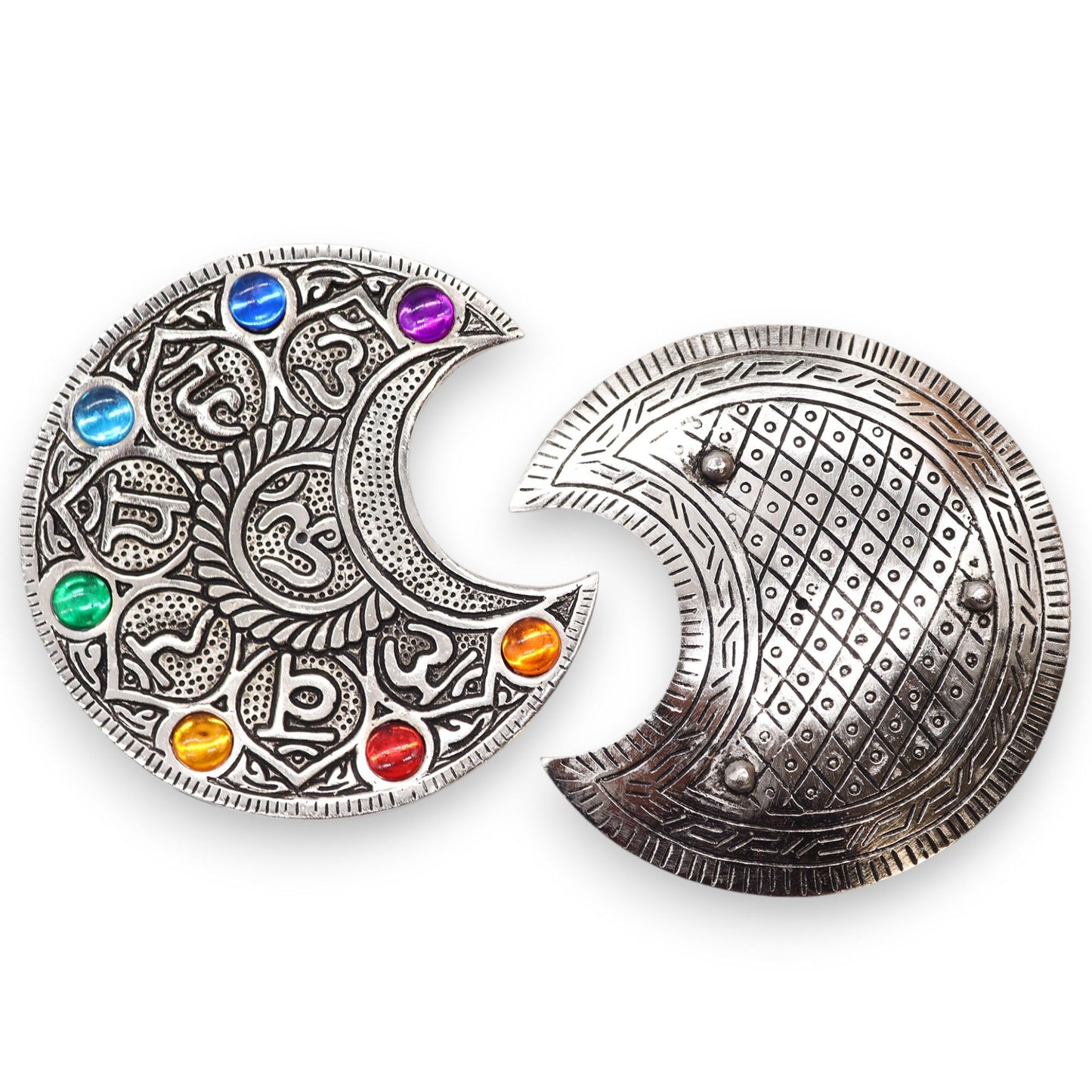 Siebener Chakra Mond Räucherstäbchen Halter 11.5cm