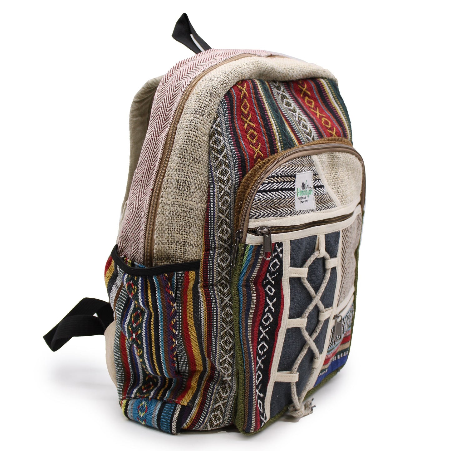 Großer Hanf Rucksack - Seil Und Taschen Stil