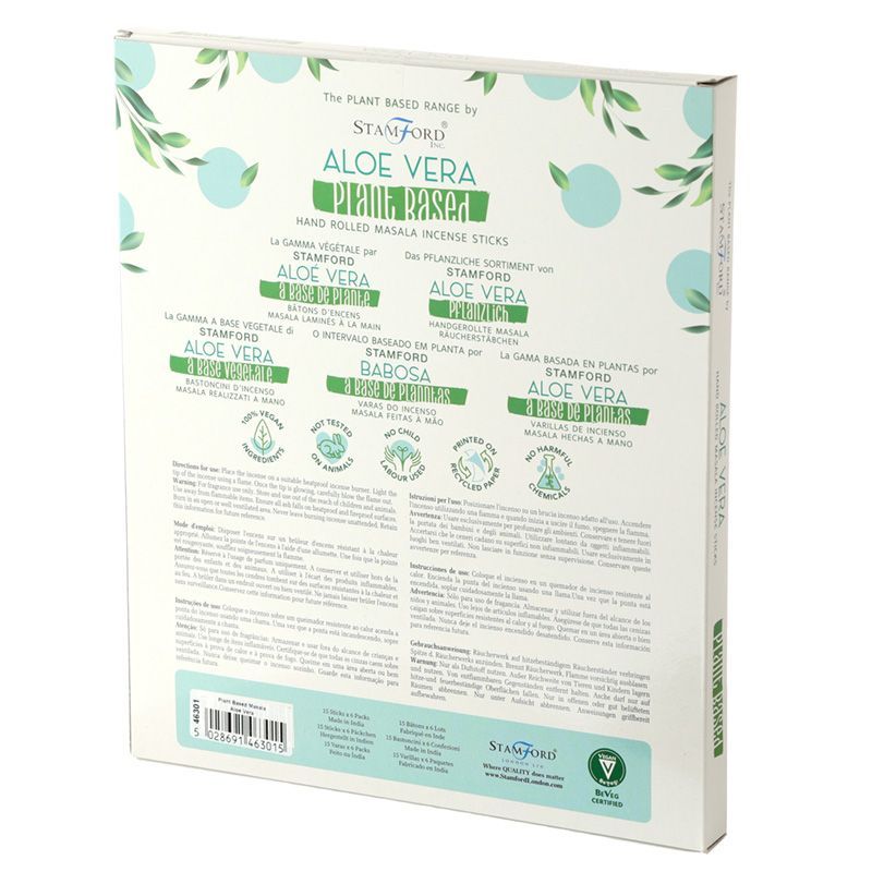 Pflanzenbasierte Masala Räucherstäbchen Aloe Vera