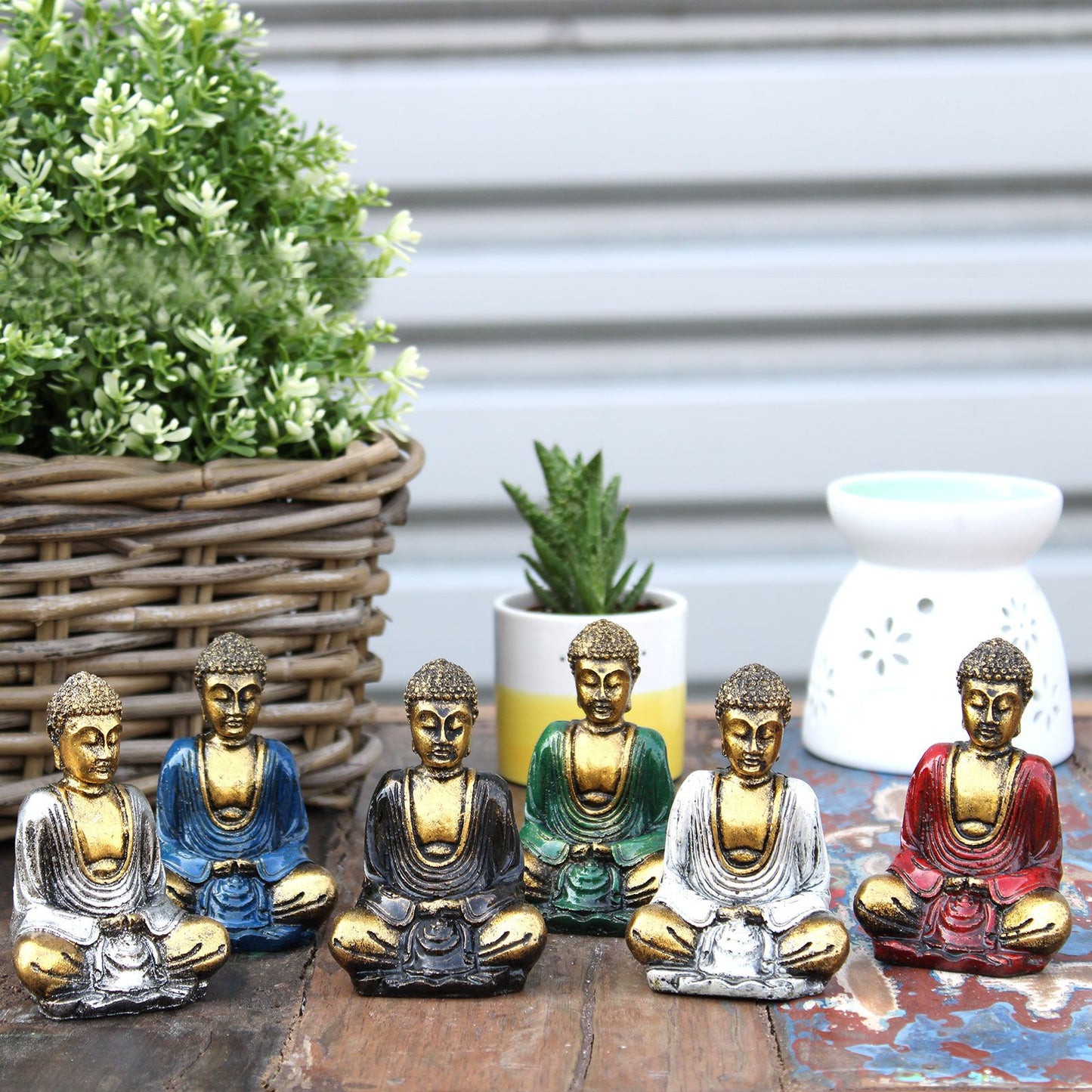 Gold Mini Buddha In Verschiedenen Farben Handgemacht Von Bali Kunsthandwerkern
