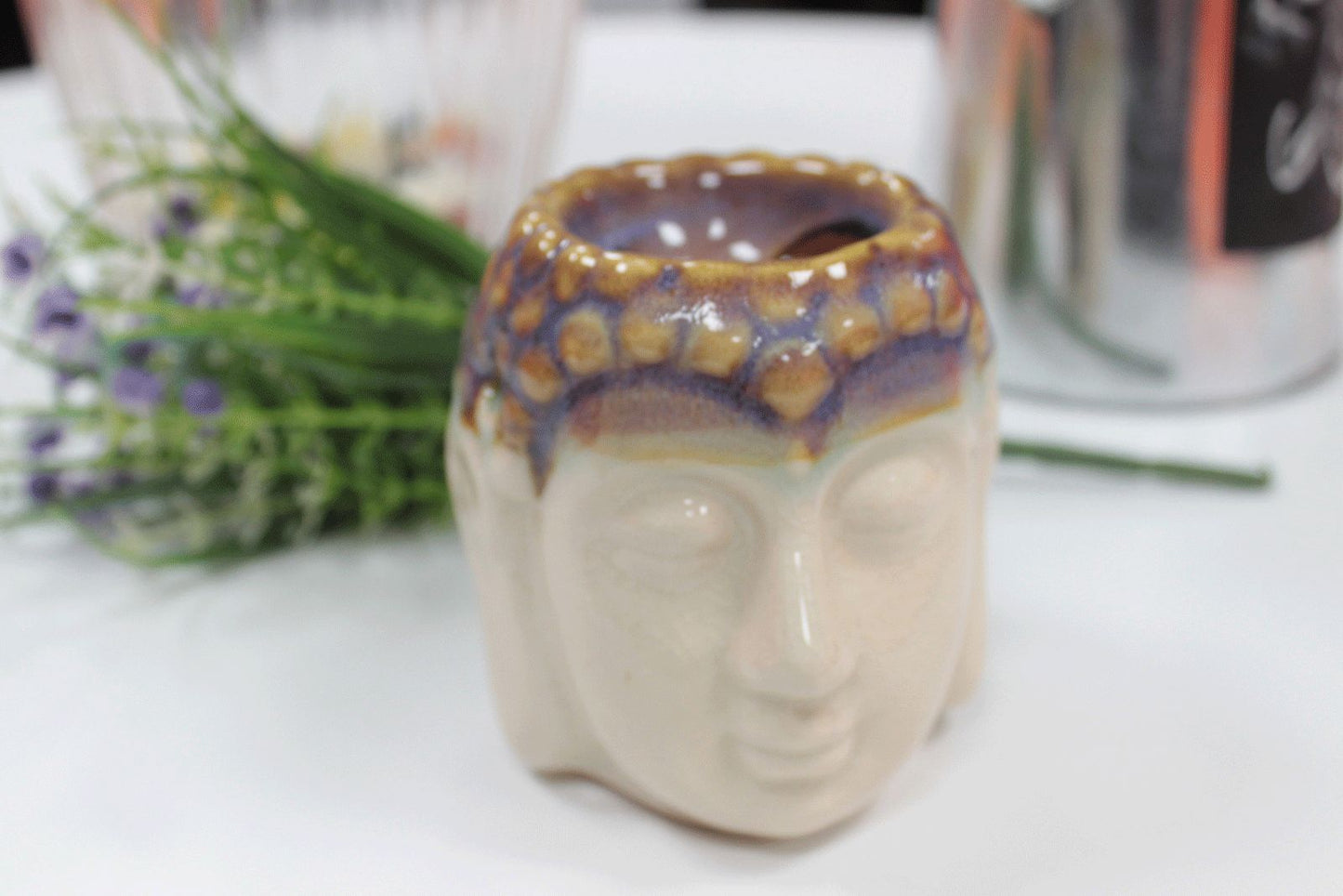 Buddha Öl Brenner Ivory und Mint