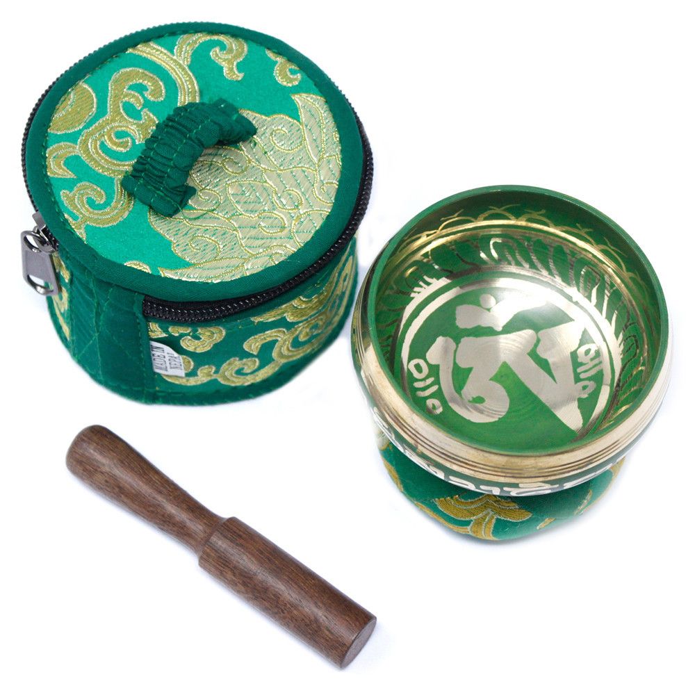 Mini Klangschalen Geschenkset - Grün