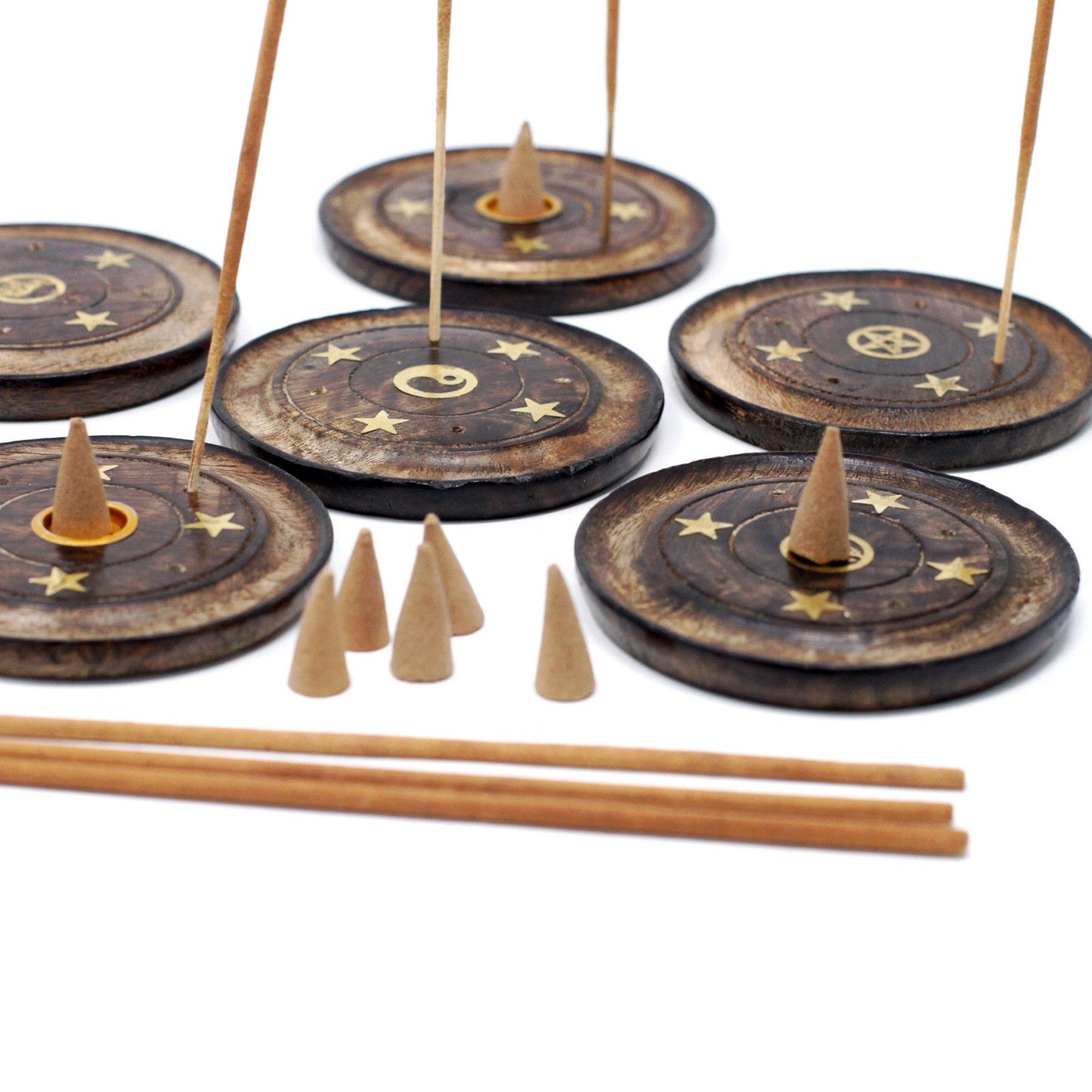 Mango Holzscheibe 10cm für Kegel und Räucherstäbchen