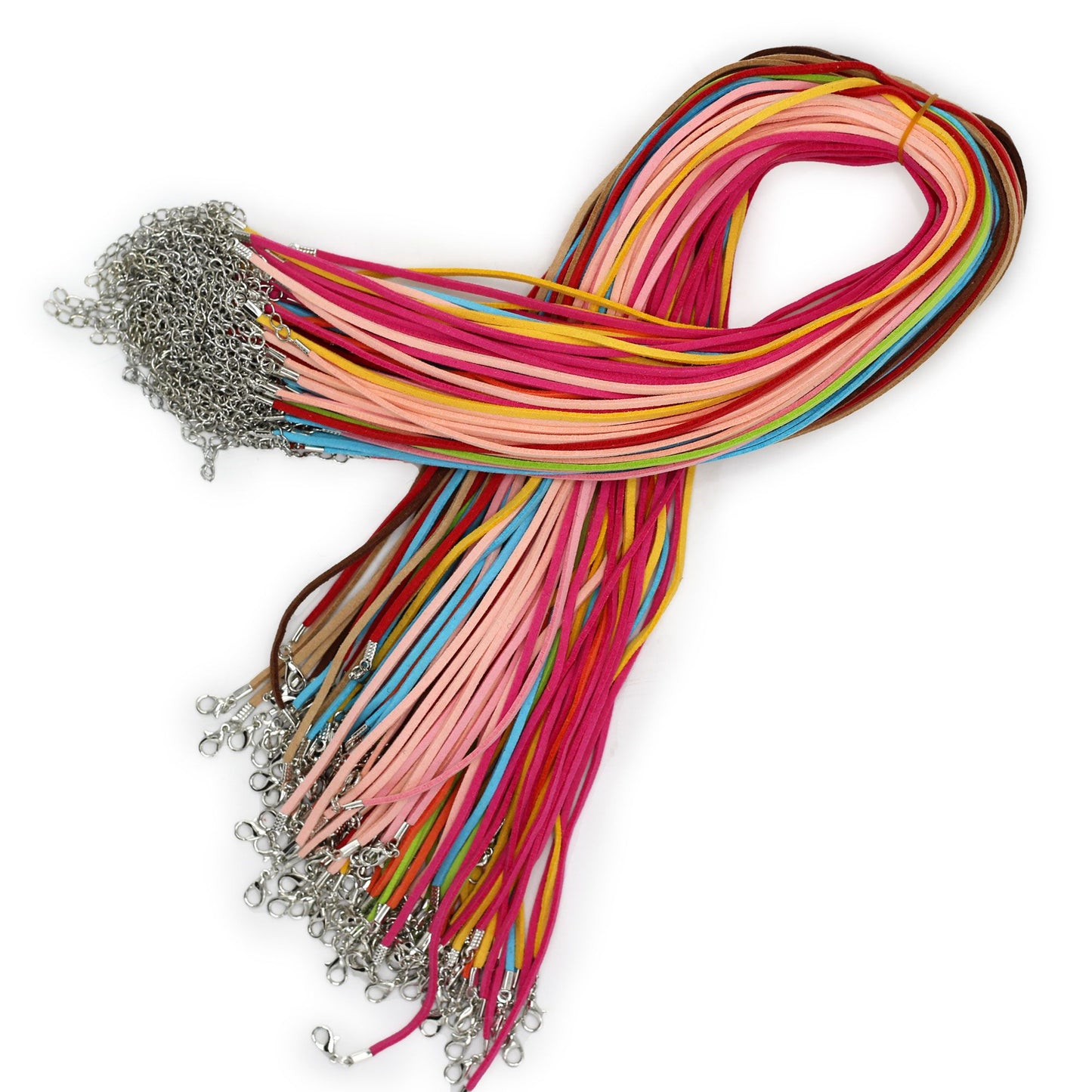 Packs Kunstwildleder Anhänger Bänder 2.5mm x 55cm Verschiedene Farben 10 Stück