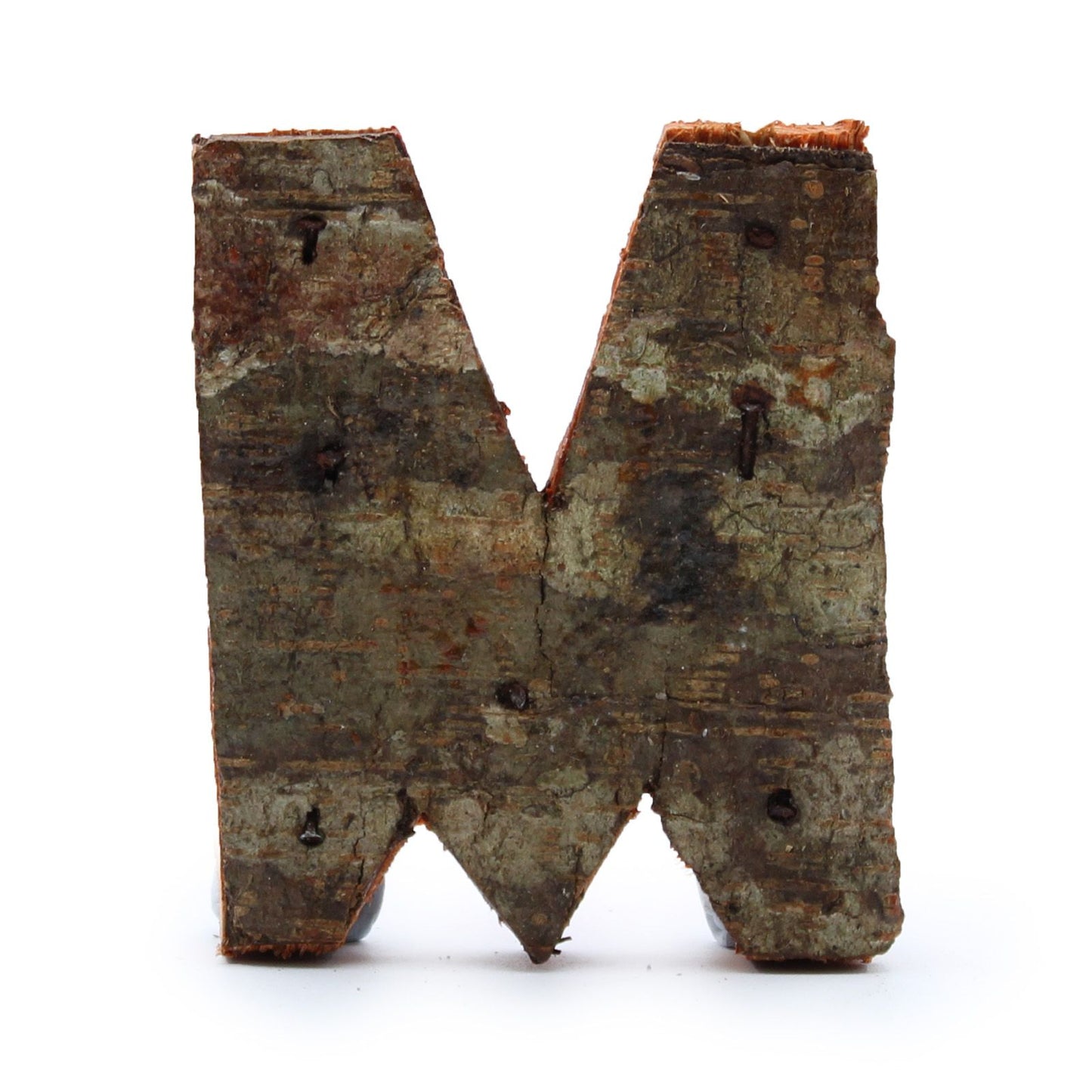 Rustikale Rinde Buchstabe M 7cm